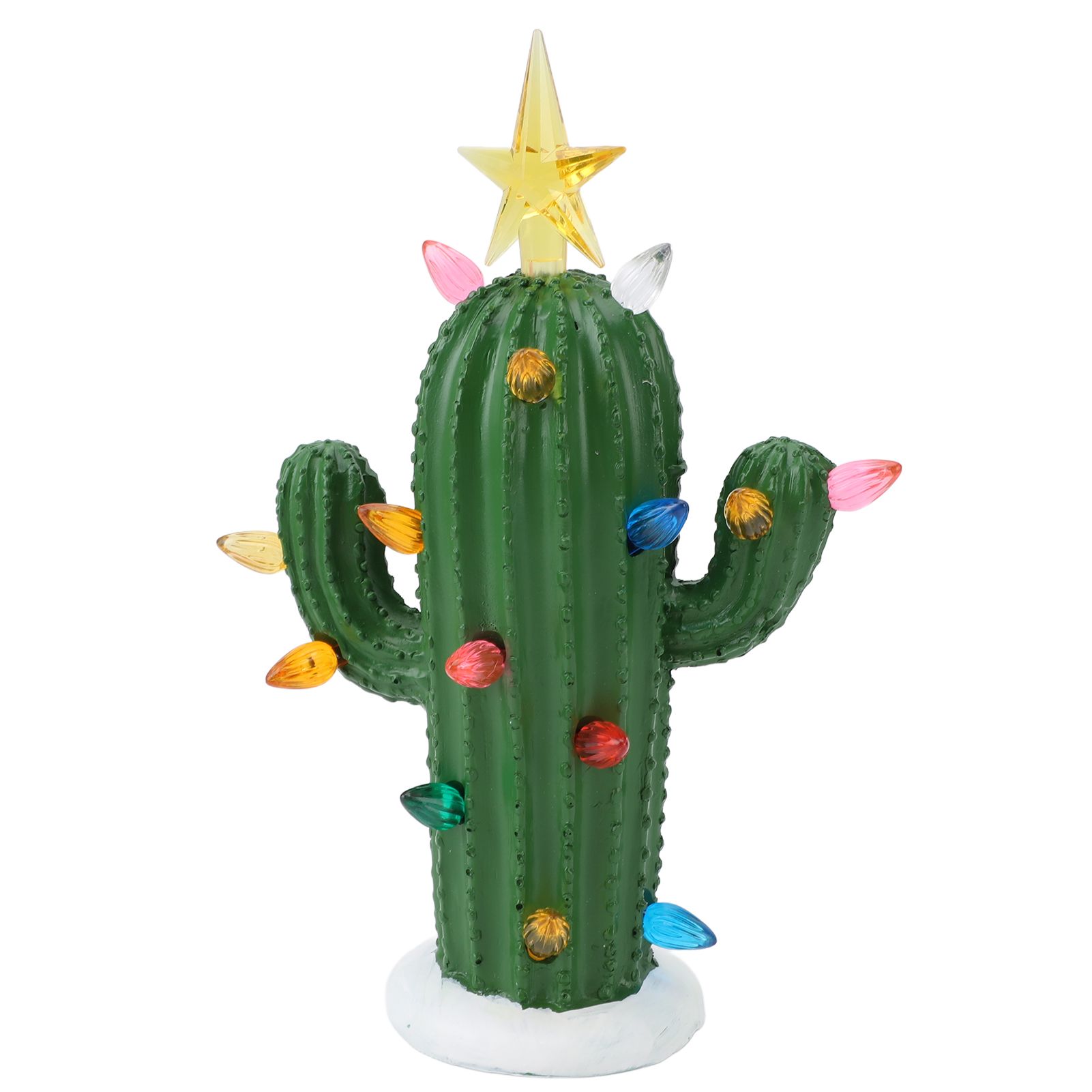 Cactus Night Light Resin Glowing Decorative Cactus Ornament Table Lamp for view 10