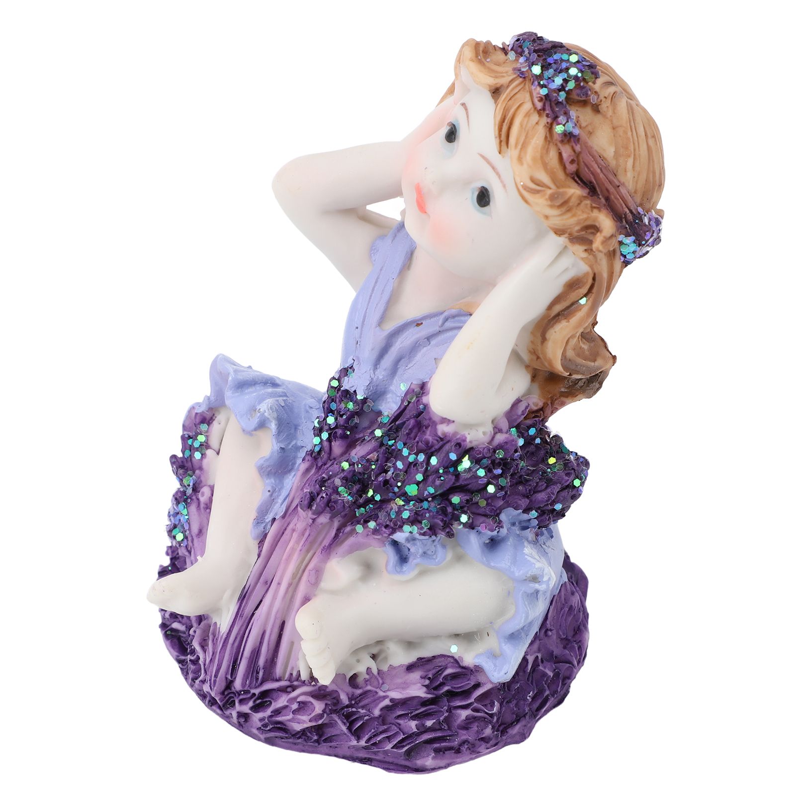 Garden Gnome Figurine Resin Cute Little Girl Gnome Statue Desktop Decorative view 4