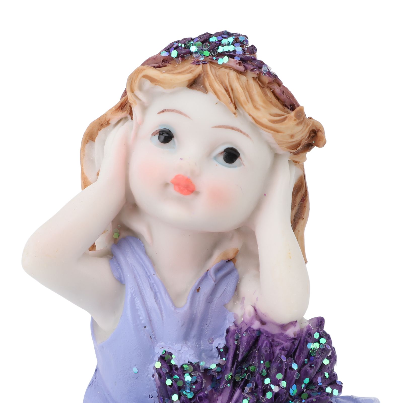 Garden Gnome Figurine Resin Cute Little Girl Gnome Statue Desktop Decorative view 5