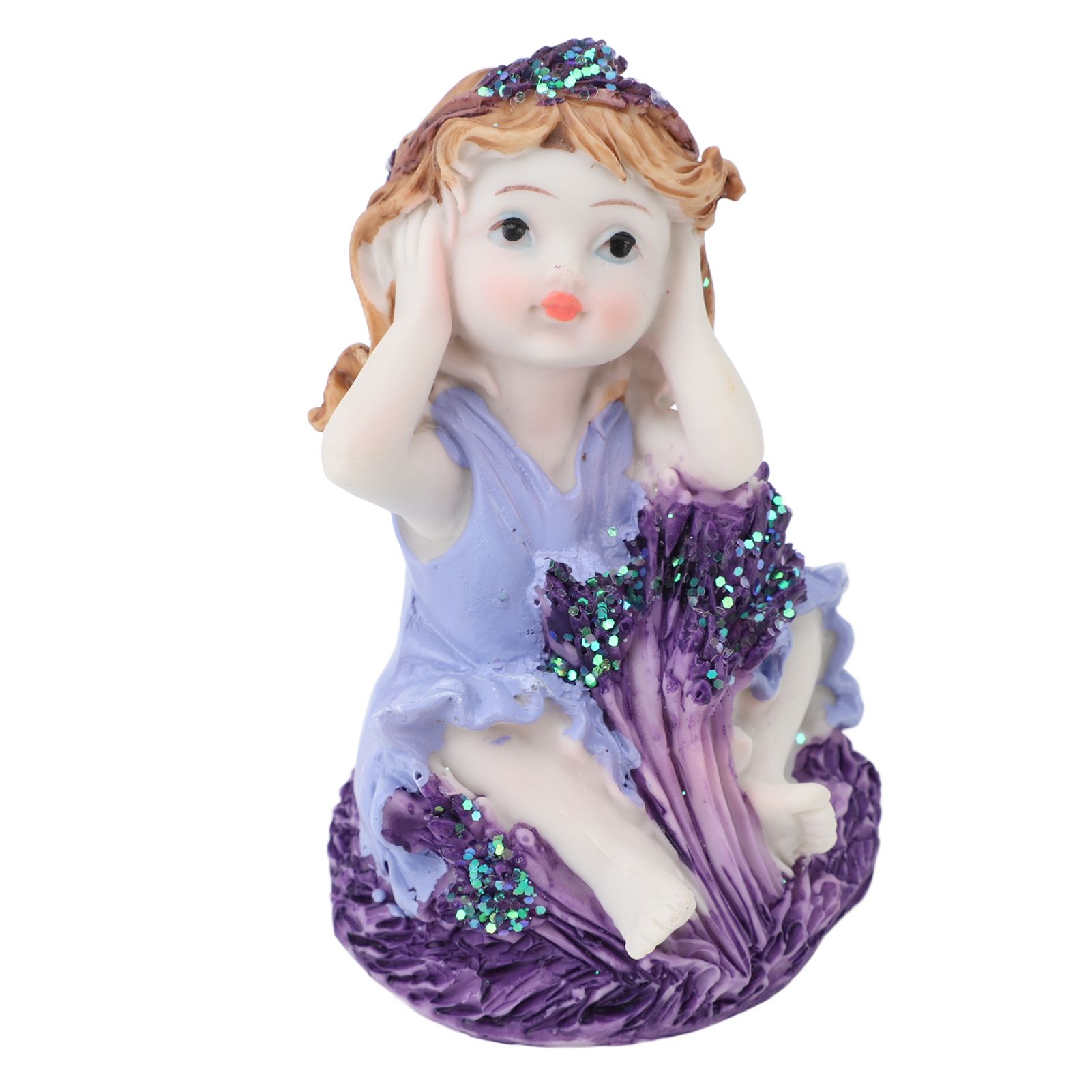Garden Gnome Figurine Resin Cute Little Girl Gnome Statue Desktop Decorative view 6