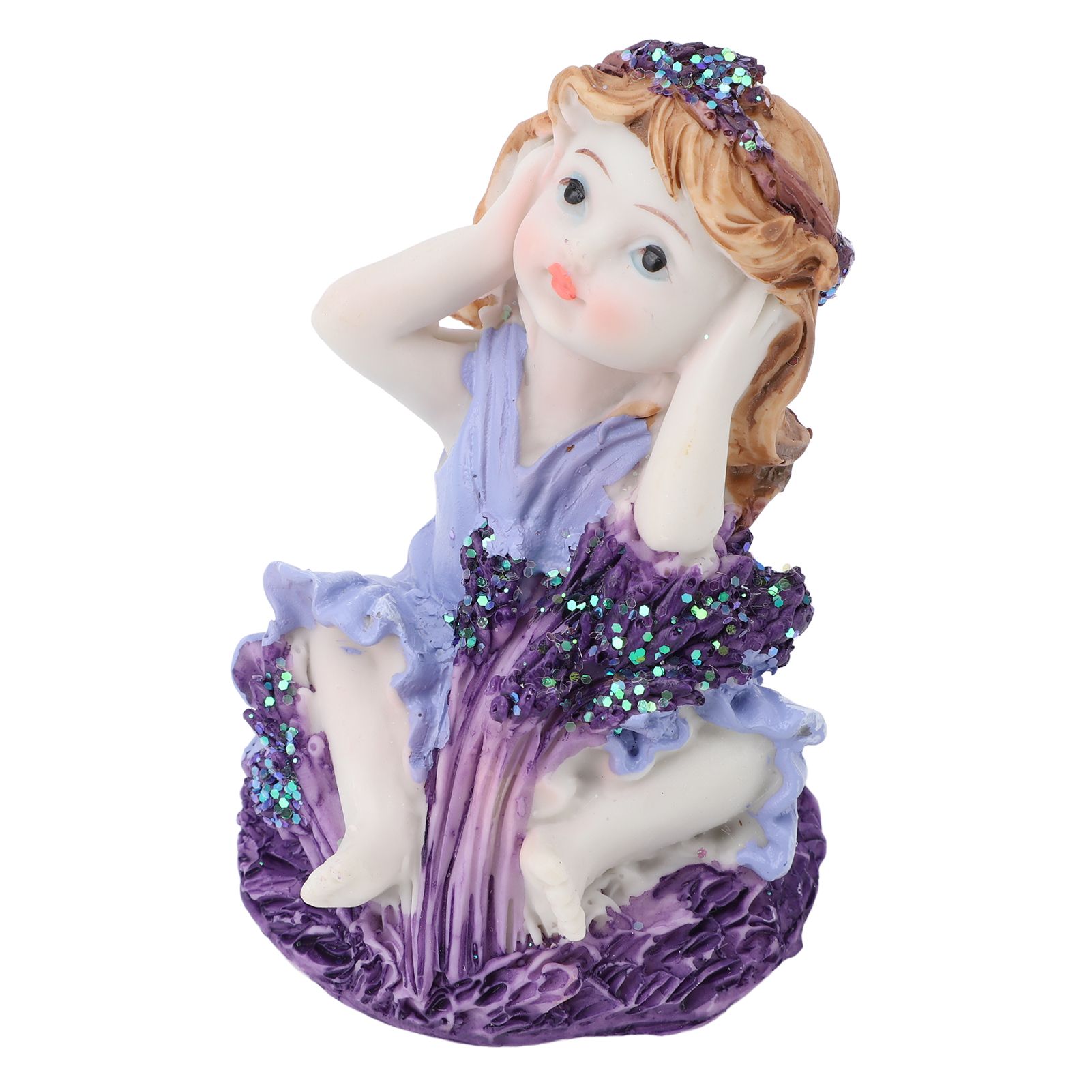 Garden Gnome Figurine Resin Cute Little Girl Gnome Statue Desktop Decorative view 8
