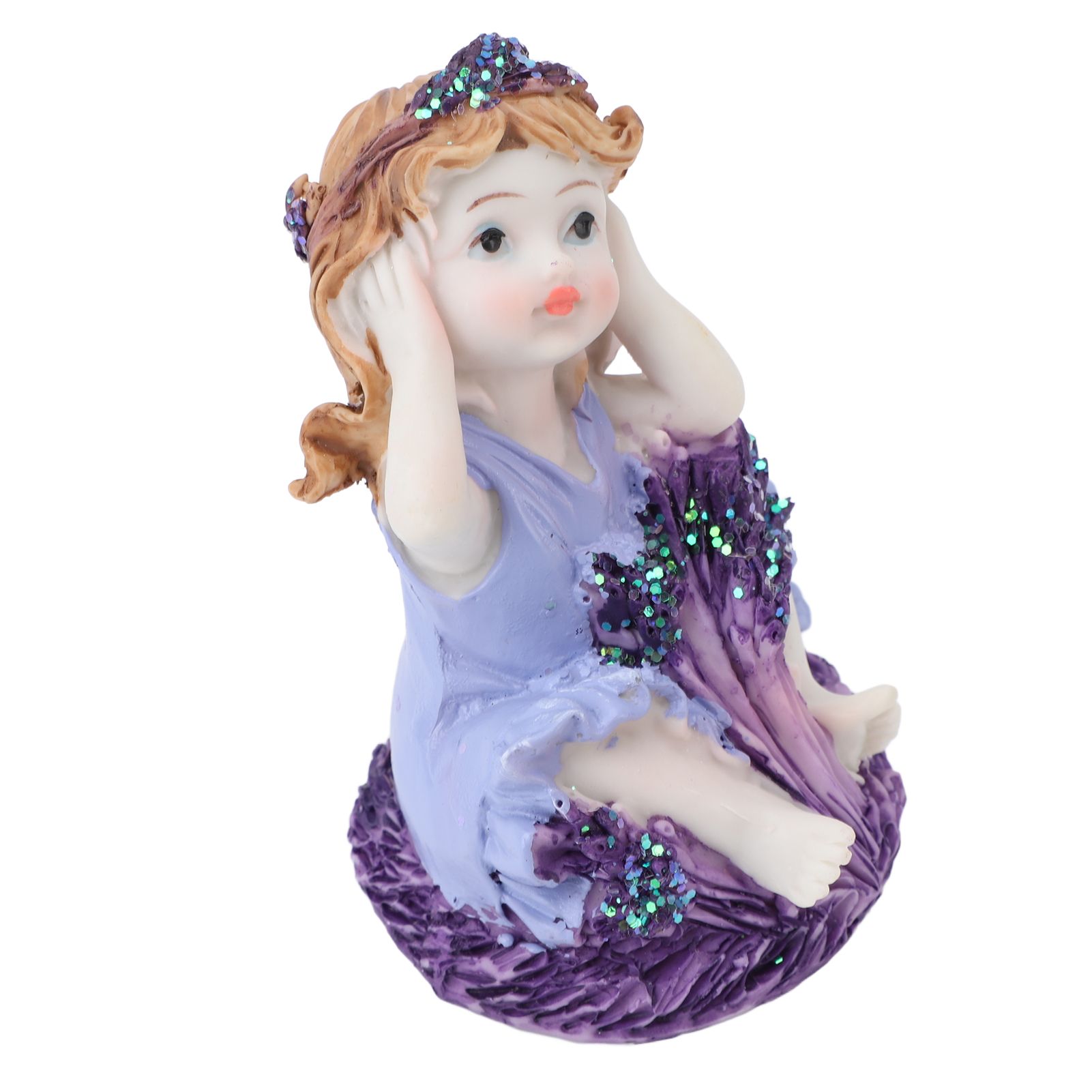 Garden Gnome Figurine Resin Cute Little Girl Gnome Statue Desktop Decorative view 10