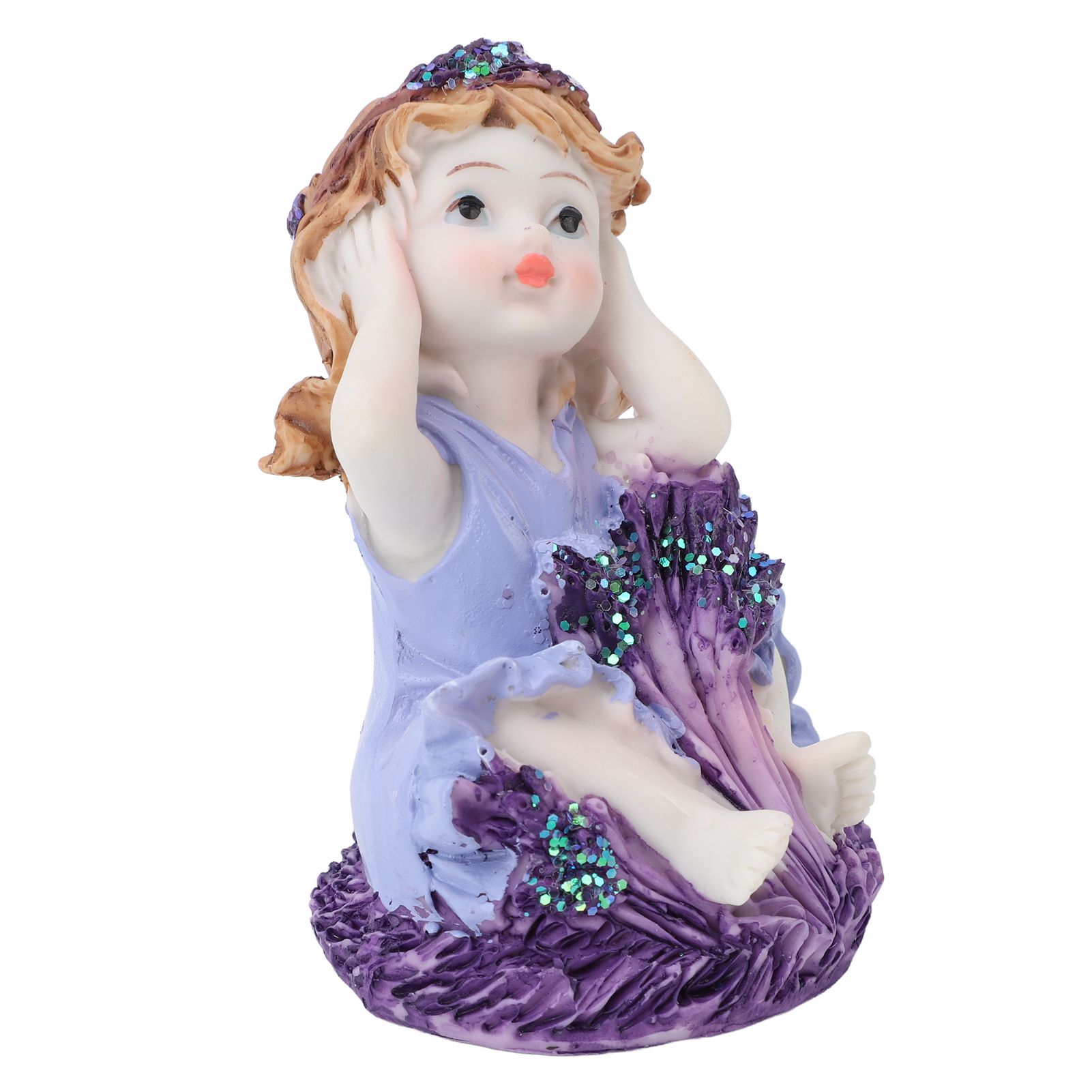 Garden Gnome Figurine Resin Cute Little Girl Gnome Statue Desktop Decorative view 11