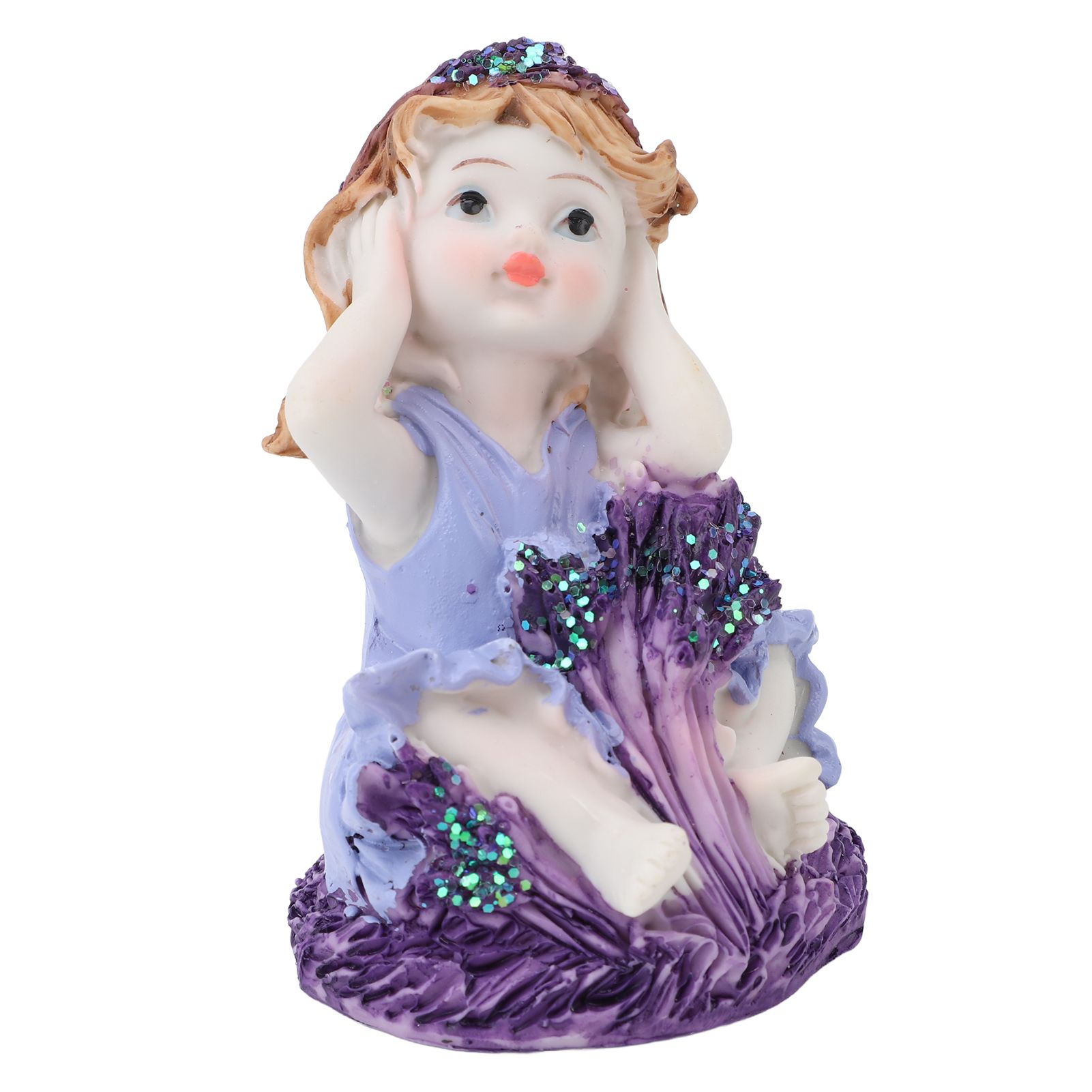 Garden Gnome Figurine Resin Cute Little Girl Gnome Statue Desktop Decorative view 12