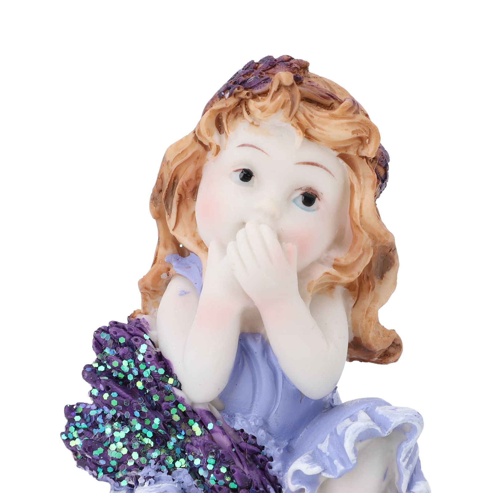 Garden Gnome Figurine Resin Cute Little Girl Gnome Statue Desktop Decorative view 5