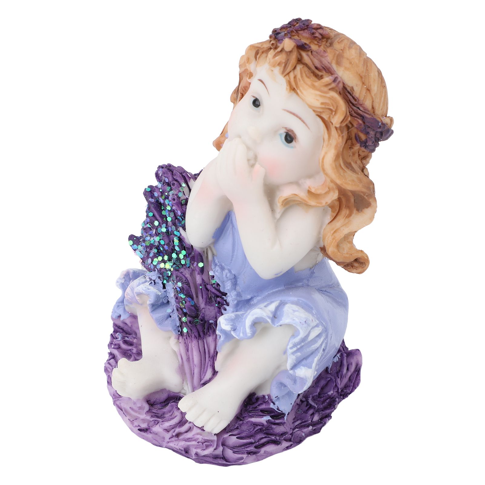 Garden Gnome Figurine Resin Cute Little Girl Gnome Statue Desktop Decorative view 6