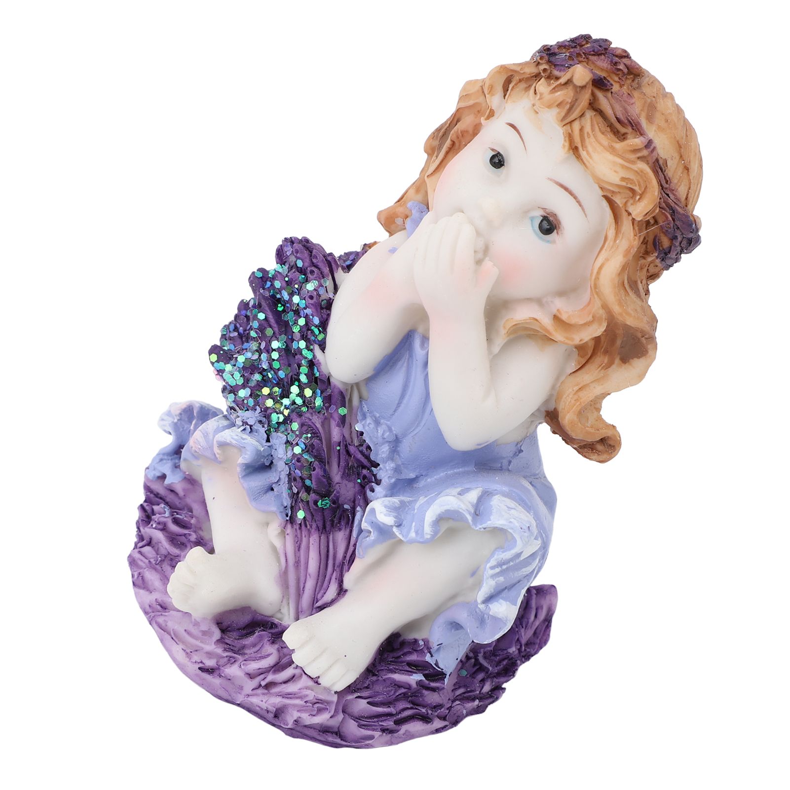 Garden Gnome Figurine Resin Cute Little Girl Gnome Statue Desktop Decorative view 9