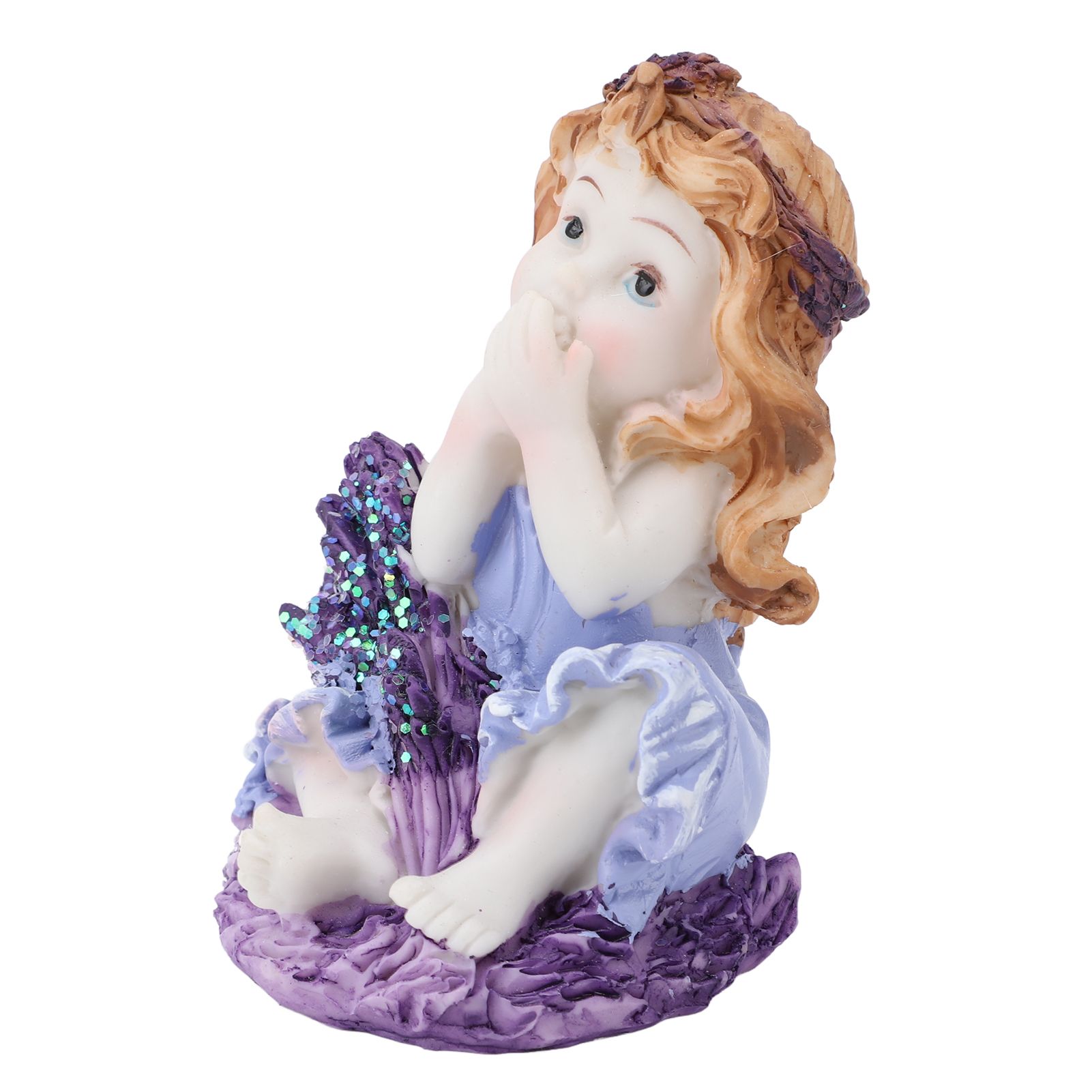 Garden Gnome Figurine Resin Cute Little Girl Gnome Statue Desktop Decorative view 10