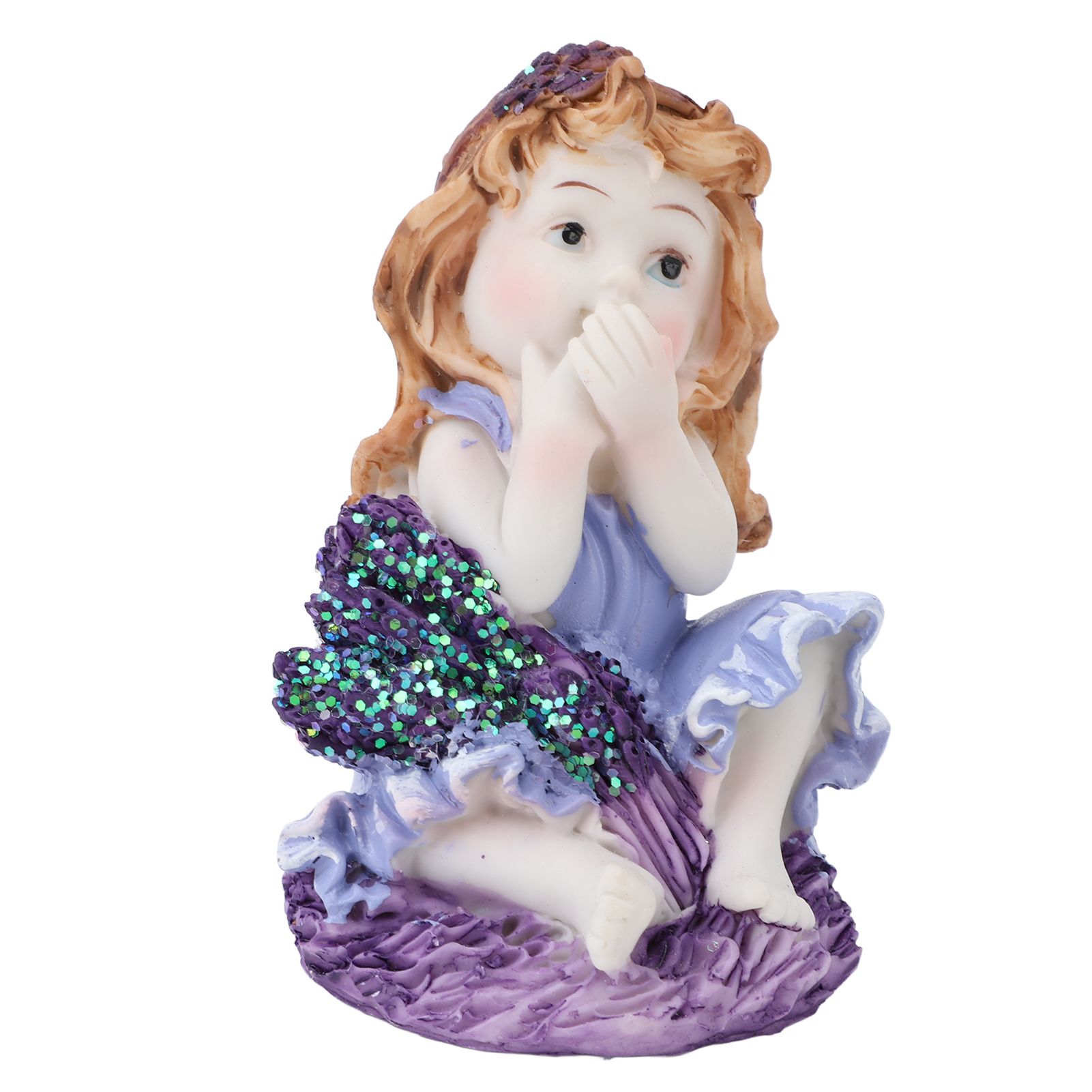 Garden Gnome Figurine Resin Cute Little Girl Gnome Statue Desktop Decorative view 11