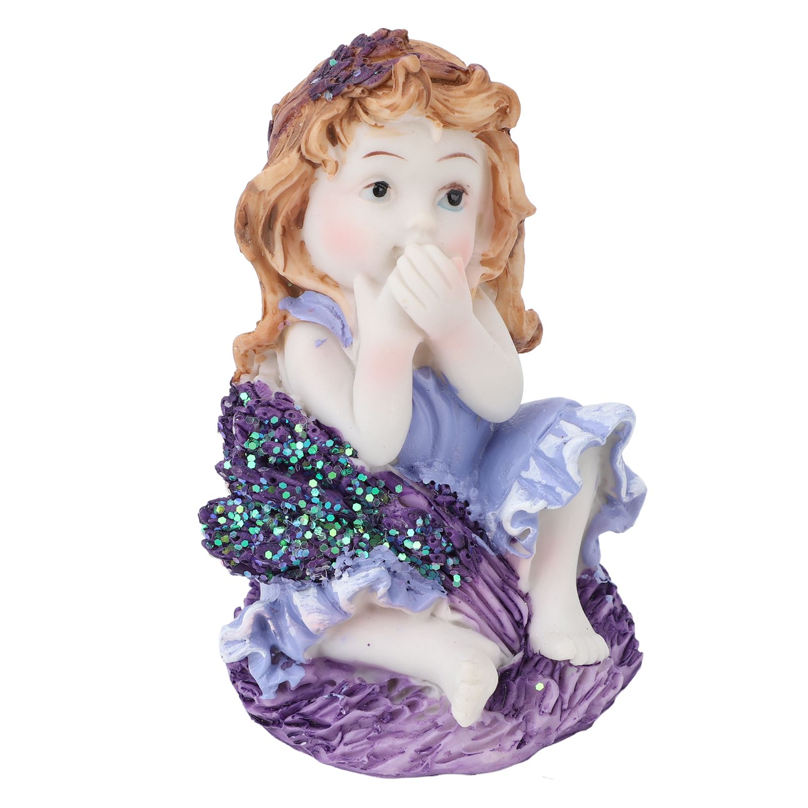 Garden Gnome Figurine Resin Cute Little Girl Gnome Statue Desktop Decorative view 12