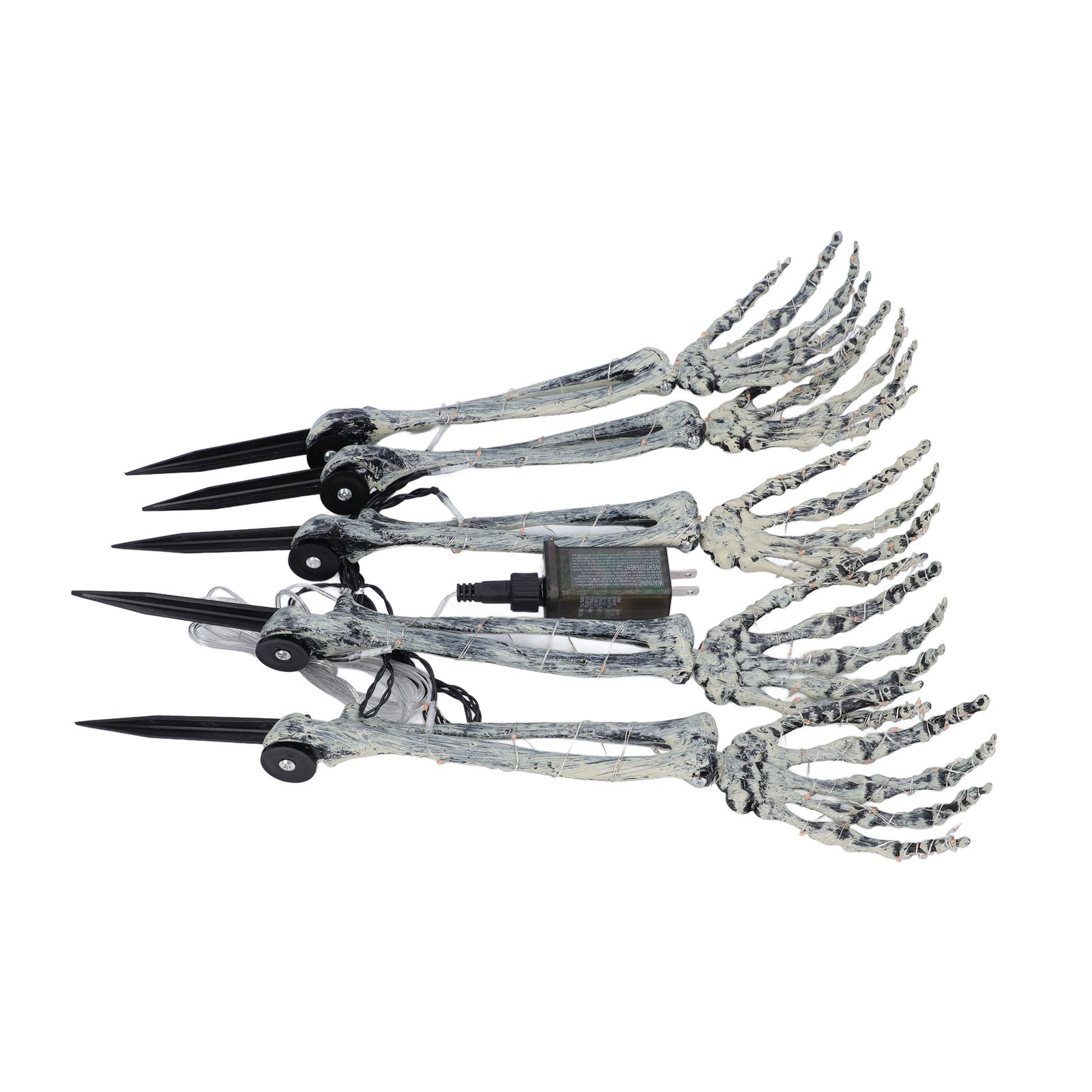 5 in 1 LED Skeleton Arm Stakes Plastic Water Proof Red Lighted Skeleton Hands view 9