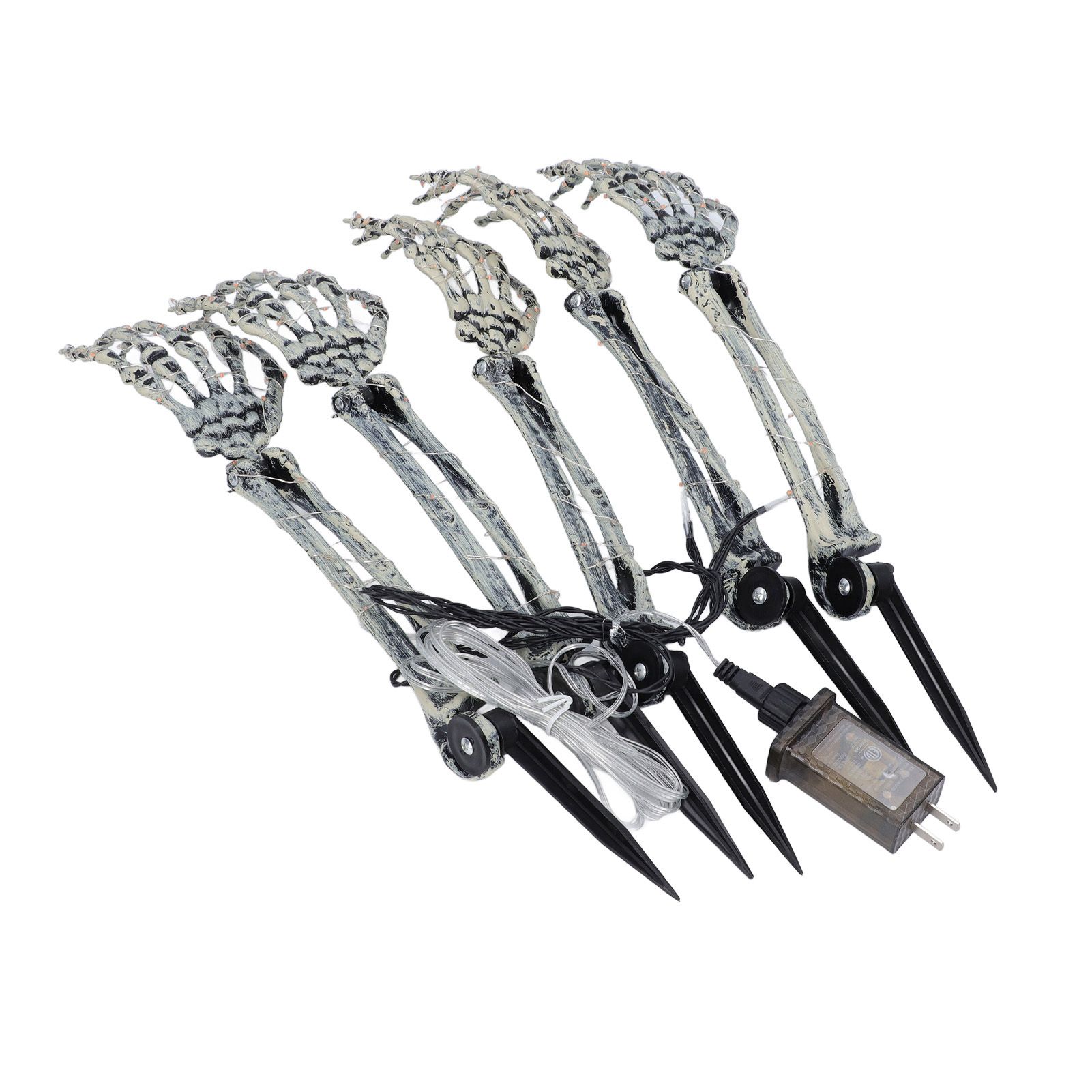 5 in 1 LED Skeleton Arm Stakes Plastic Water Proof Red Lighted Skeleton Hands view 12