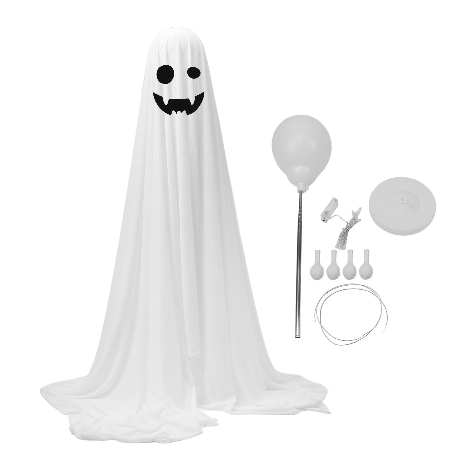 165cm Porch Ghost Decoration Battery Operated Height Adjustable Realistic view 3