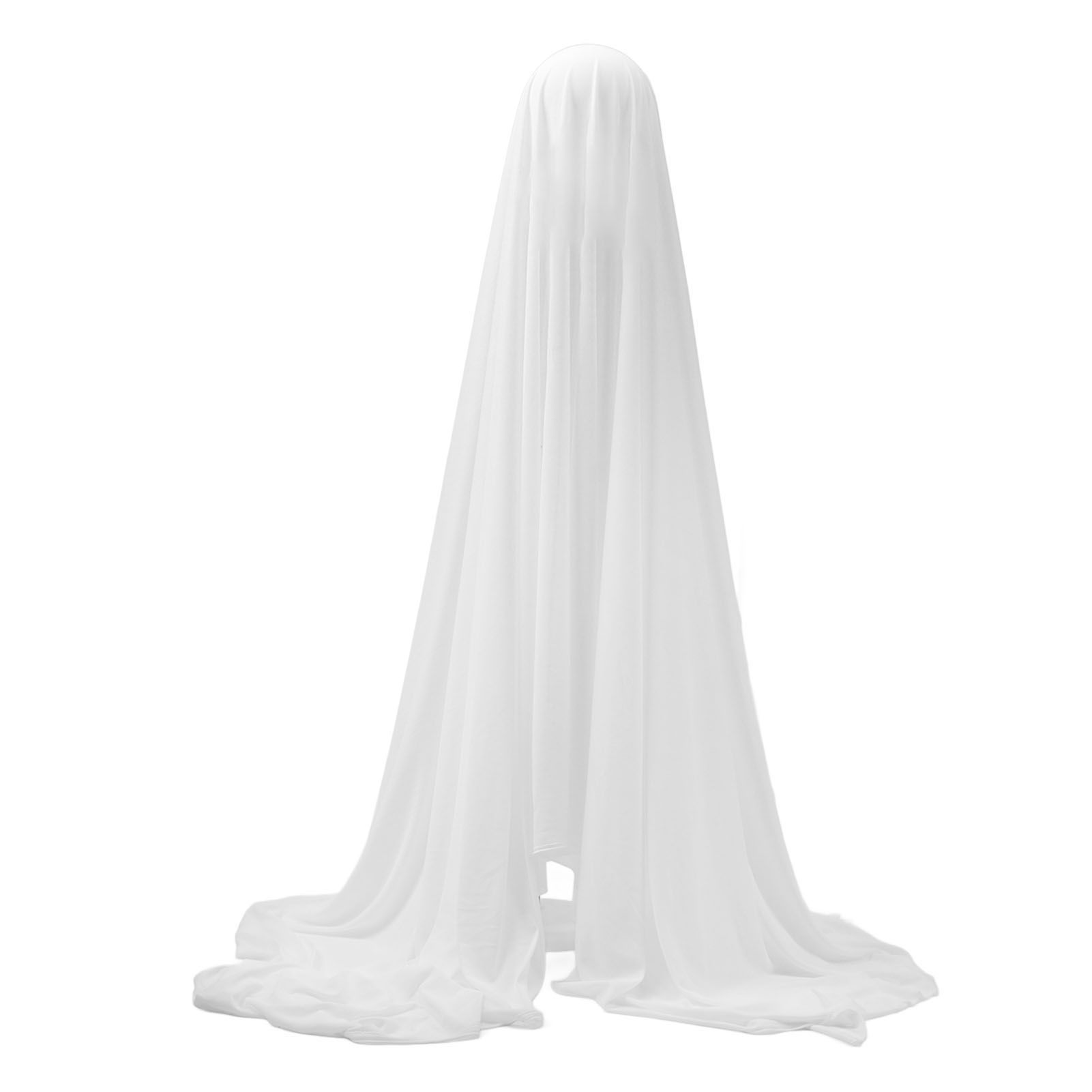 64.96in Large Lighted White Cloth Ghost Scary Standing Spooky Ghost Decor for view 4