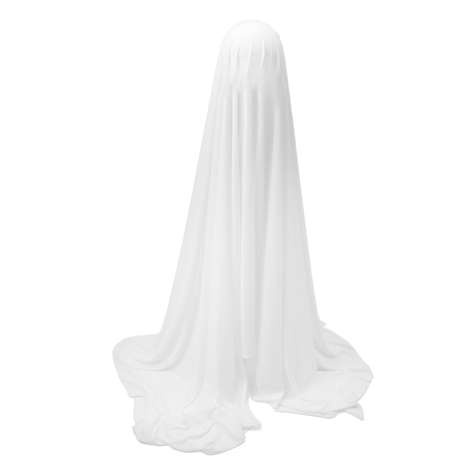 64.96in Large Lighted White Cloth Ghost Scary Standing Spooky Ghost Decor for view 6