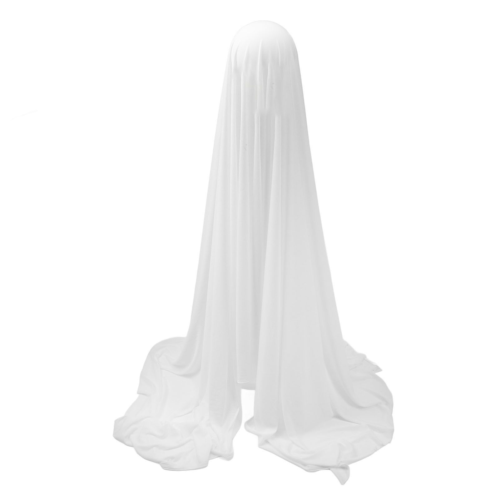 64.96in Large Lighted White Cloth Ghost Scary Standing Spooky Ghost Decor for view 9