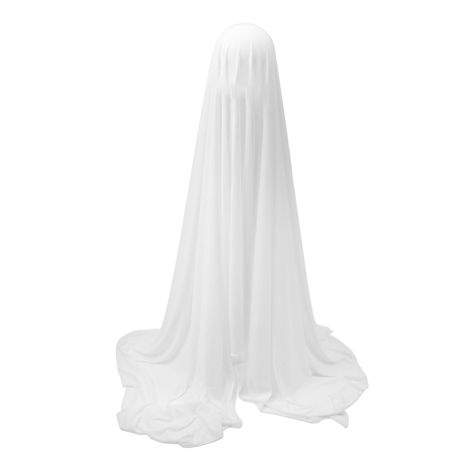 64.96in Large Lighted White Cloth Ghost Scary Standing Spooky Ghost Decor for view 10