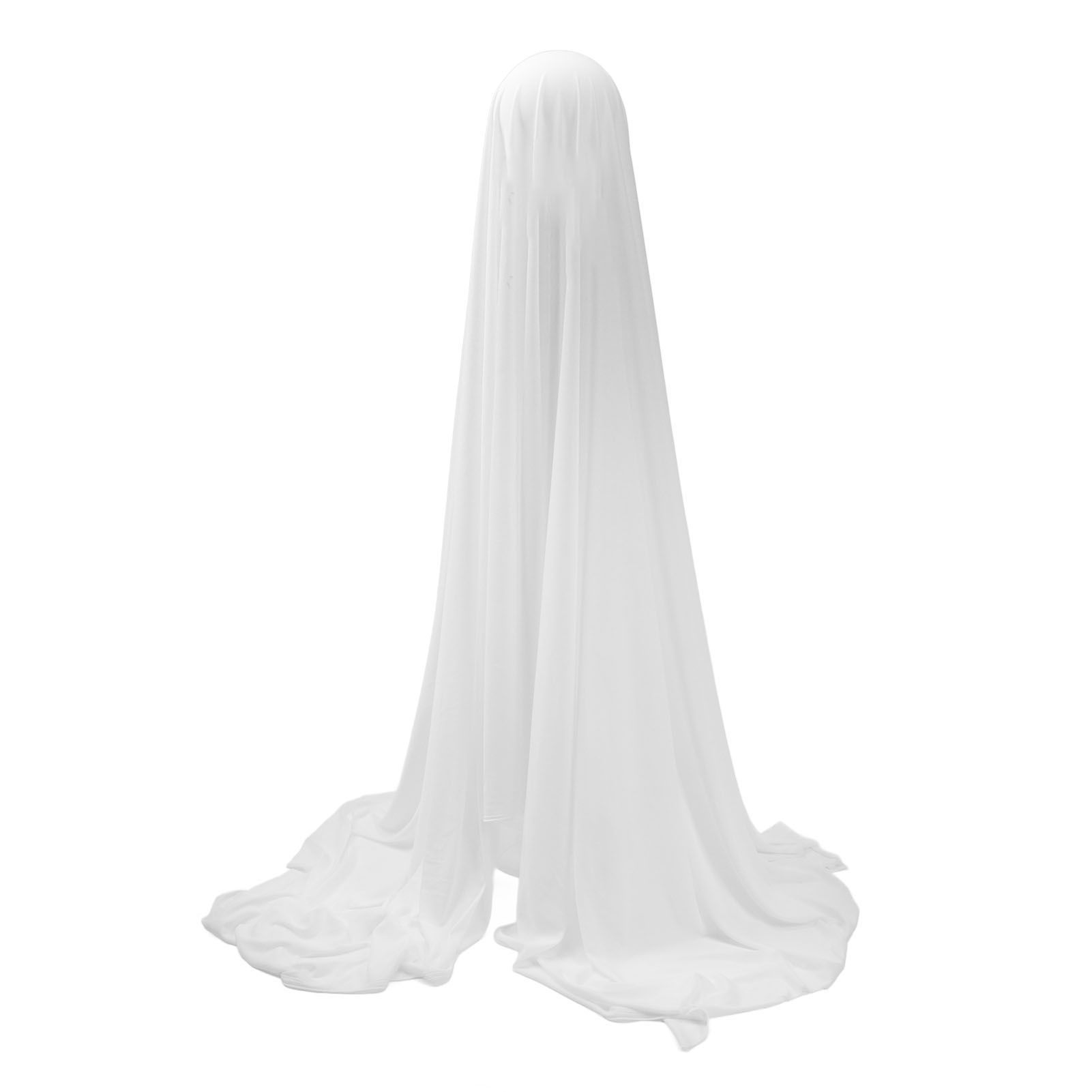 64.96in Large Lighted White Cloth Ghost Scary Standing Spooky Ghost Decor for view 11