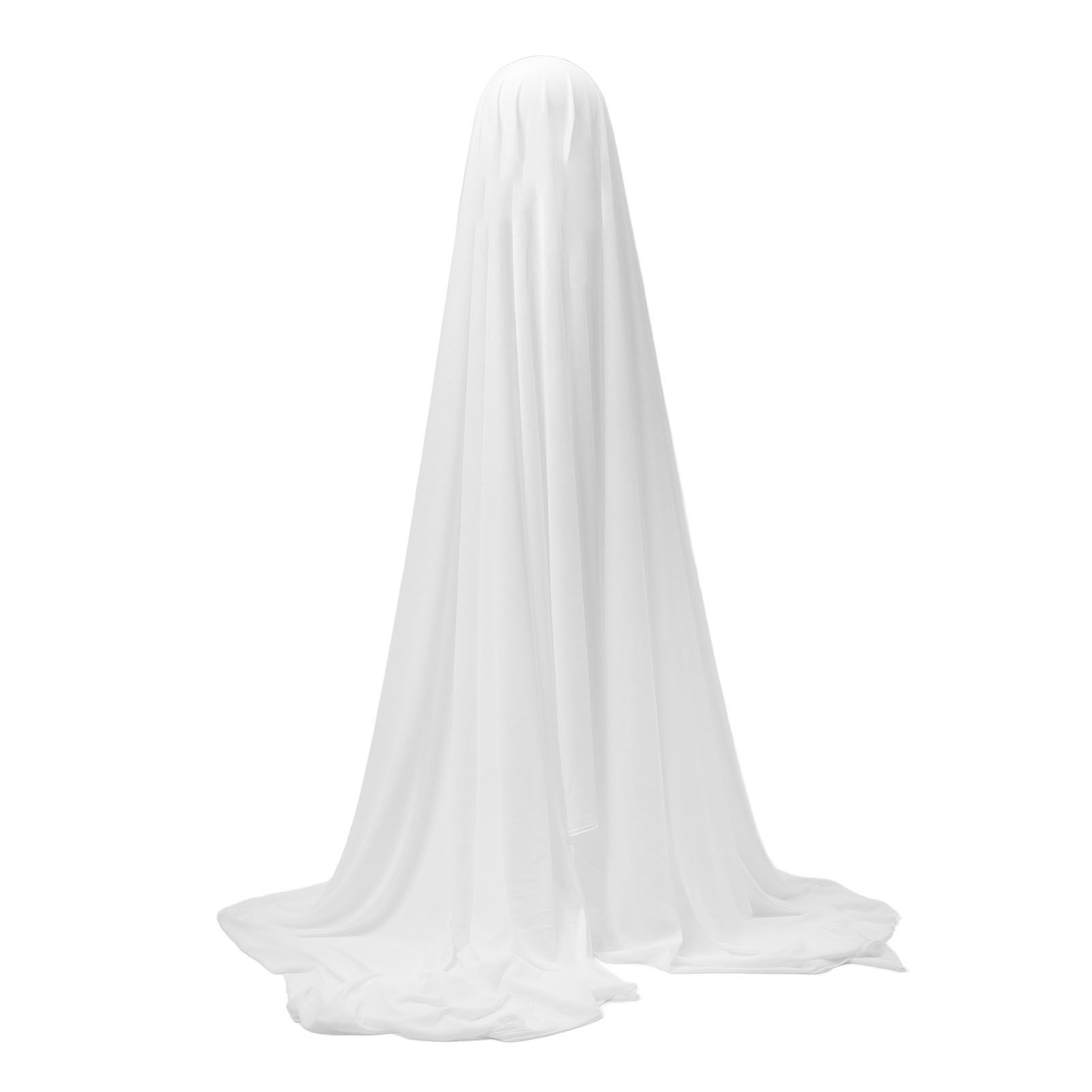 64.96in Large Lighted White Cloth Ghost Scary Standing Spooky Ghost Decor for view 12