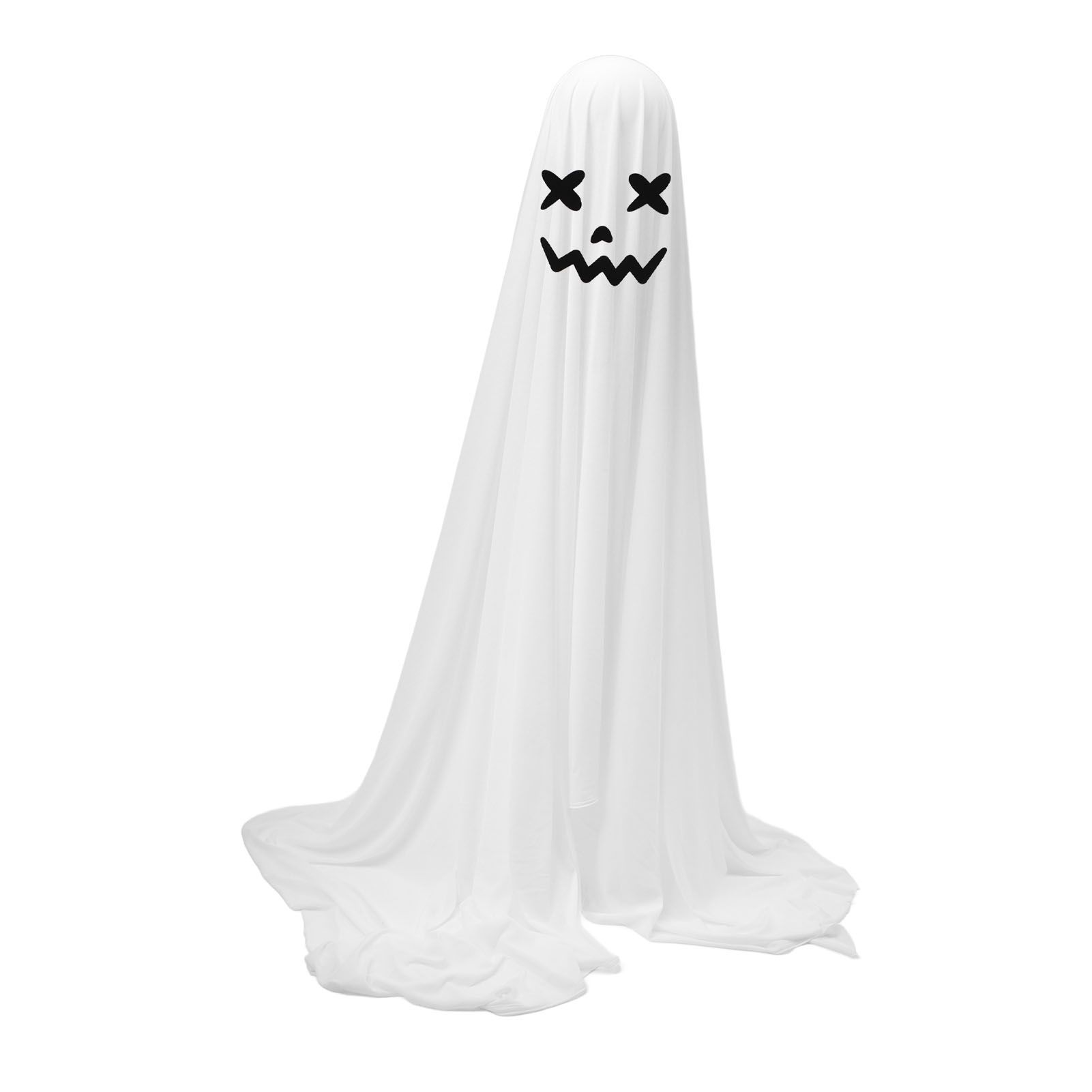 White Cloth Ghost Decor Adjustable Height Cute Unique Lighted Fabric Ghost view 7