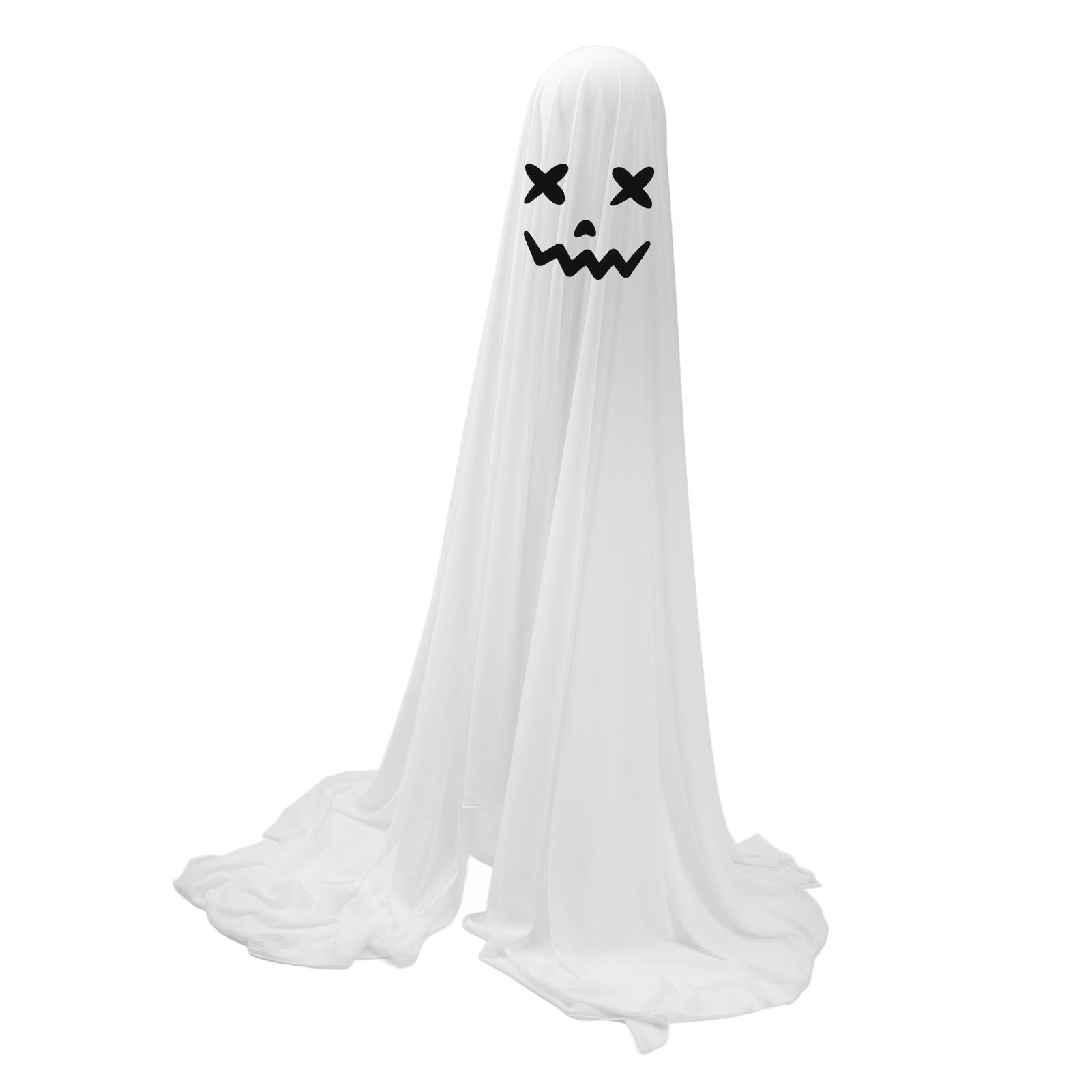 White Cloth Ghost Decor Adjustable Height Cute Unique Lighted Fabric Ghost view 8