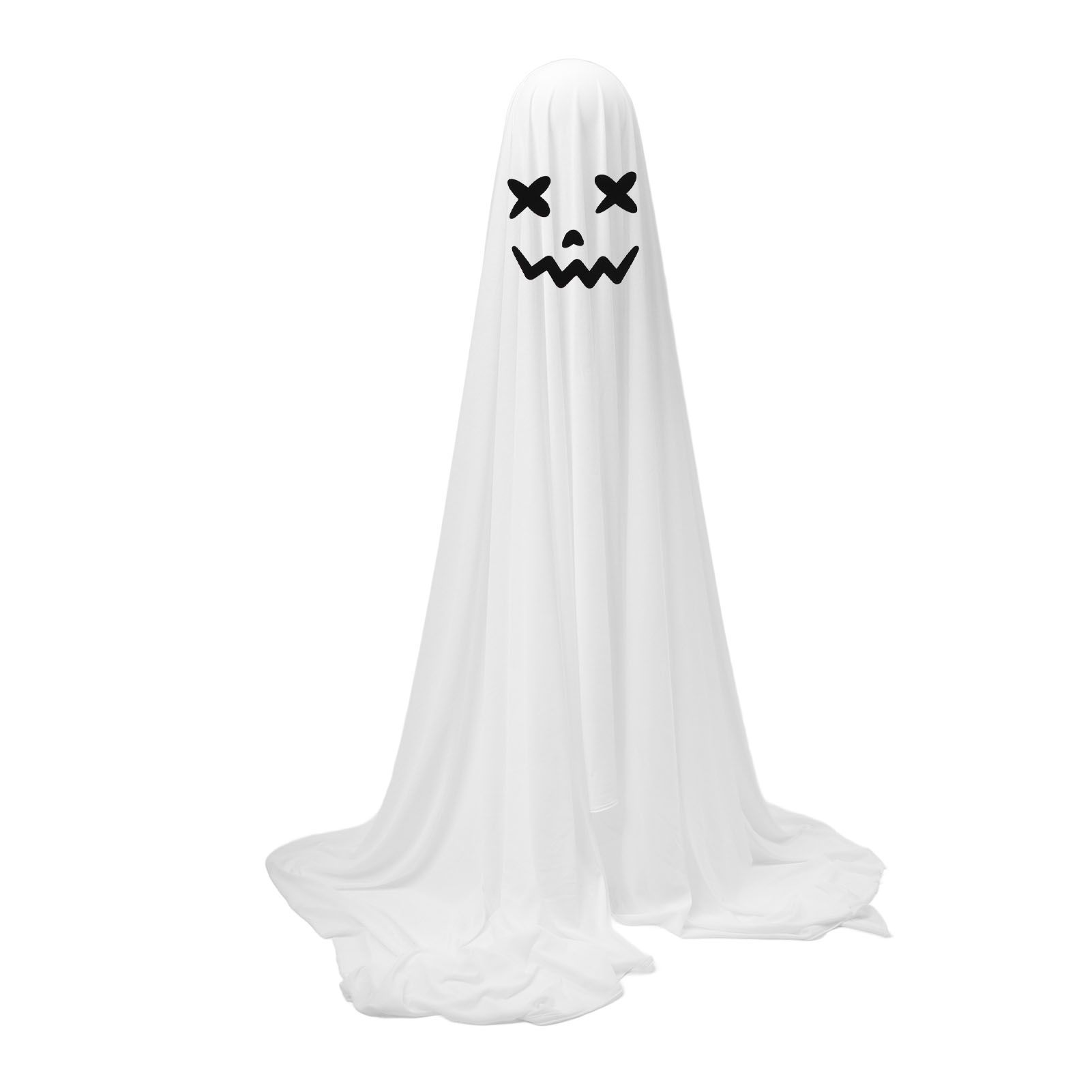 White Cloth Ghost Decor Adjustable Height Cute Unique Lighted Fabric Ghost view 9