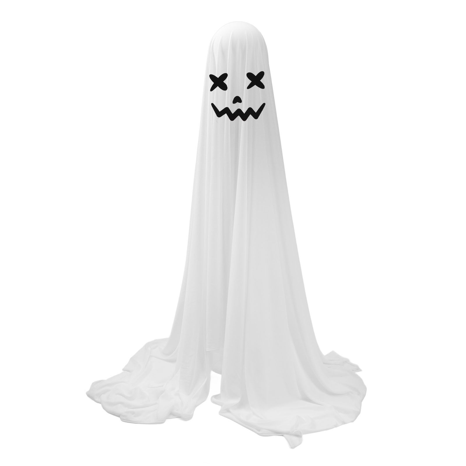 White Cloth Ghost Decor Adjustable Height Cute Unique Lighted Fabric Ghost view 10