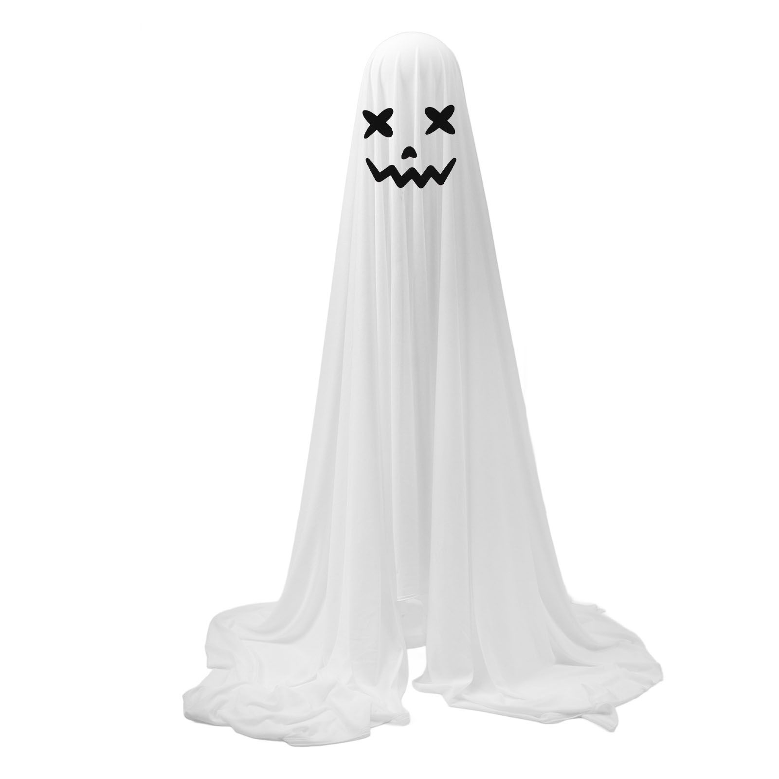 White Cloth Ghost Decor Adjustable Height Cute Unique Lighted Fabric Ghost view 11