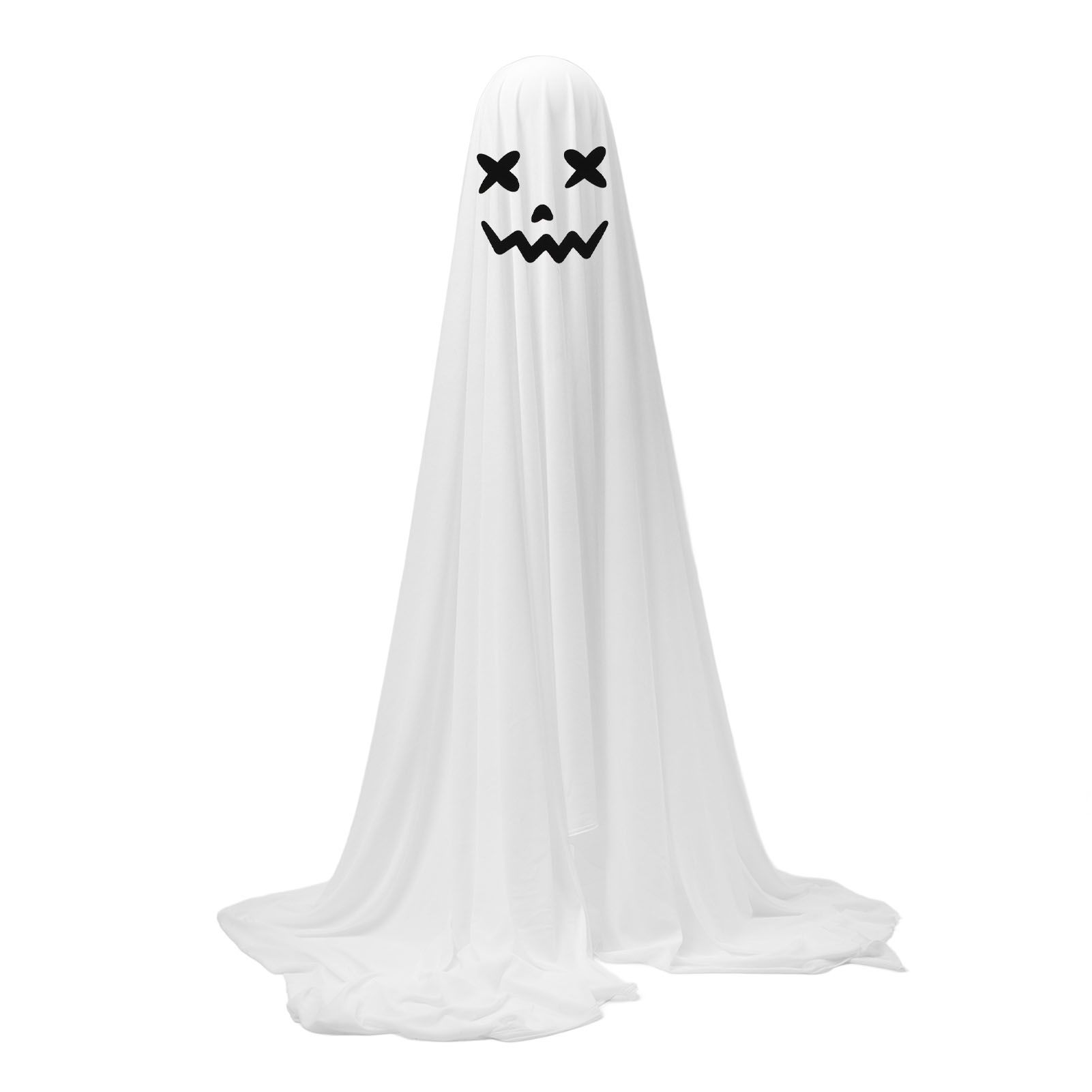 White Cloth Ghost Decor Adjustable Height Cute Unique Lighted Fabric Ghost view 12