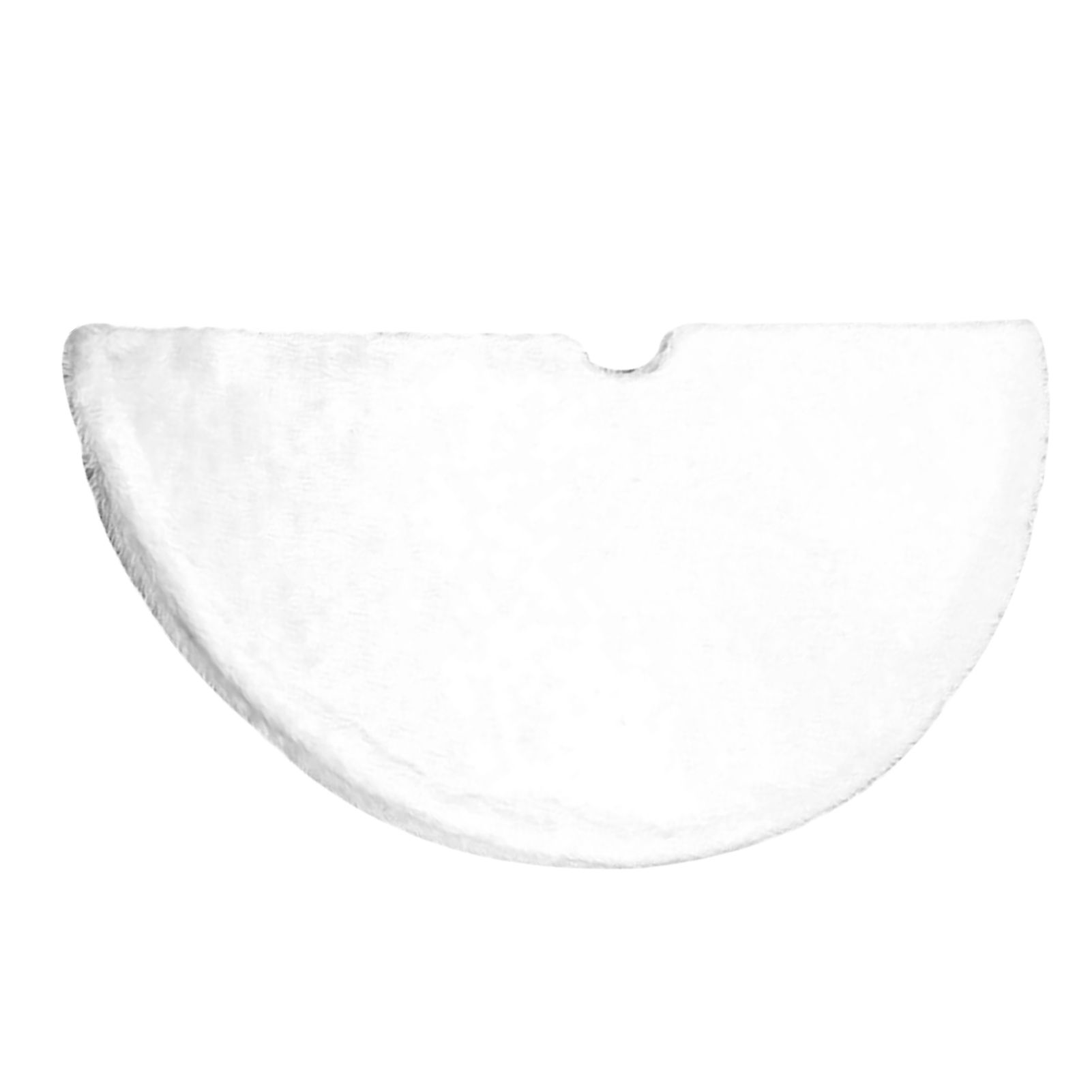 White Tree Skirt 140CM Plush Festival Tree Base Decoration for Family — image 1