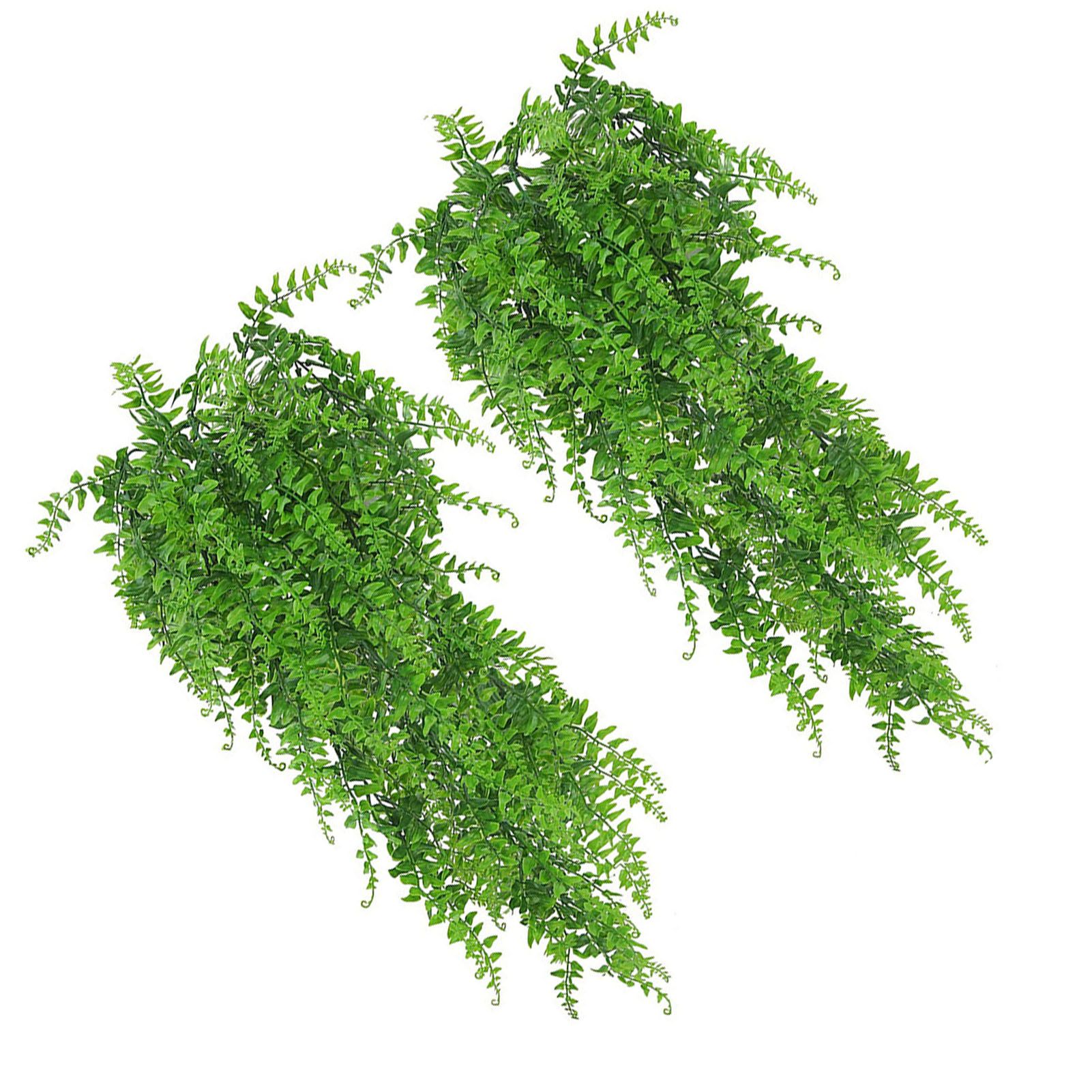 10PCS Artificial Hanging Plants Plastic Persian Fern Vines Fake Greenery view 4