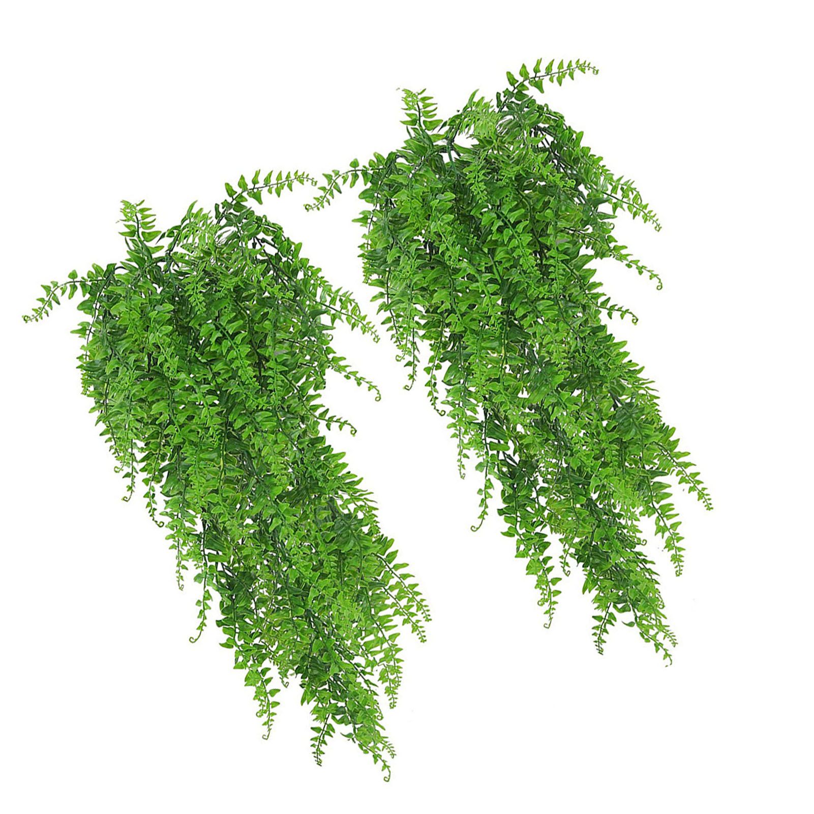10PCS Artificial Hanging Plants Plastic Persian Fern Vines Fake Greenery view 6