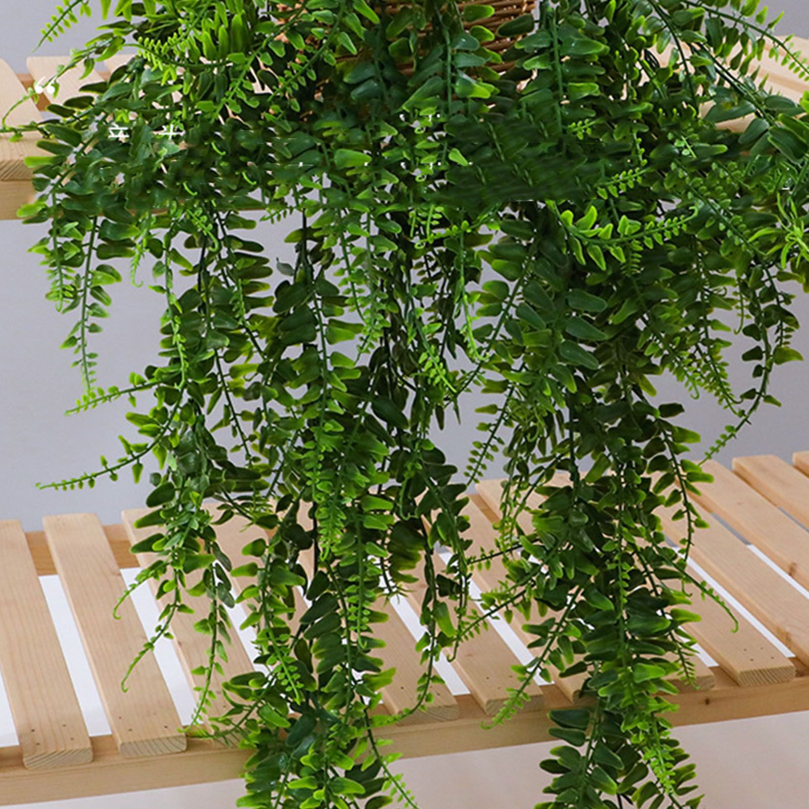 10PCS Artificial Hanging Plants Plastic Persian Fern Vines Fake Greenery view 7