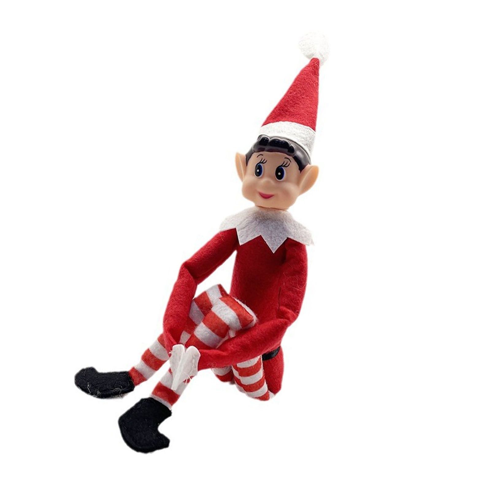 Christmas Long Legged Elf Ornament Red Sitting Elf Ornament Christmas view 4