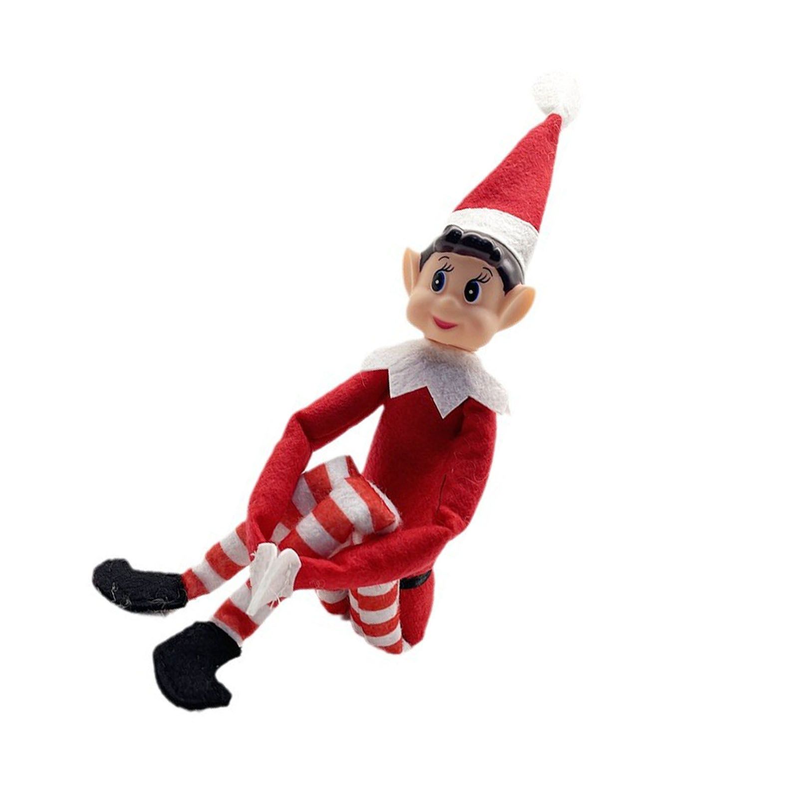 Christmas Long Legged Elf Ornament Red Sitting Elf Ornament Christmas view 6