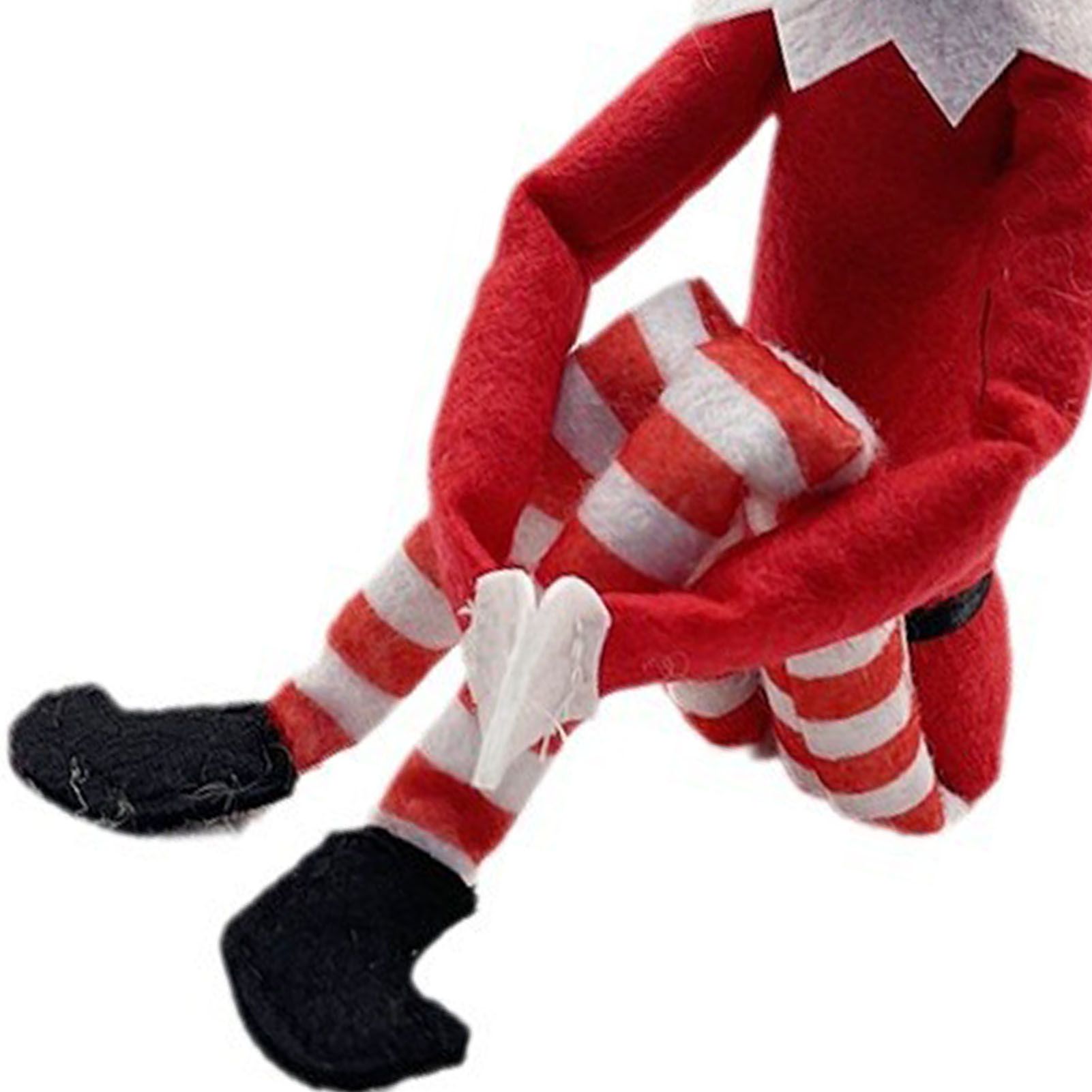 Christmas Long Legged Elf Ornament Red Sitting Elf Ornament Christmas view 7