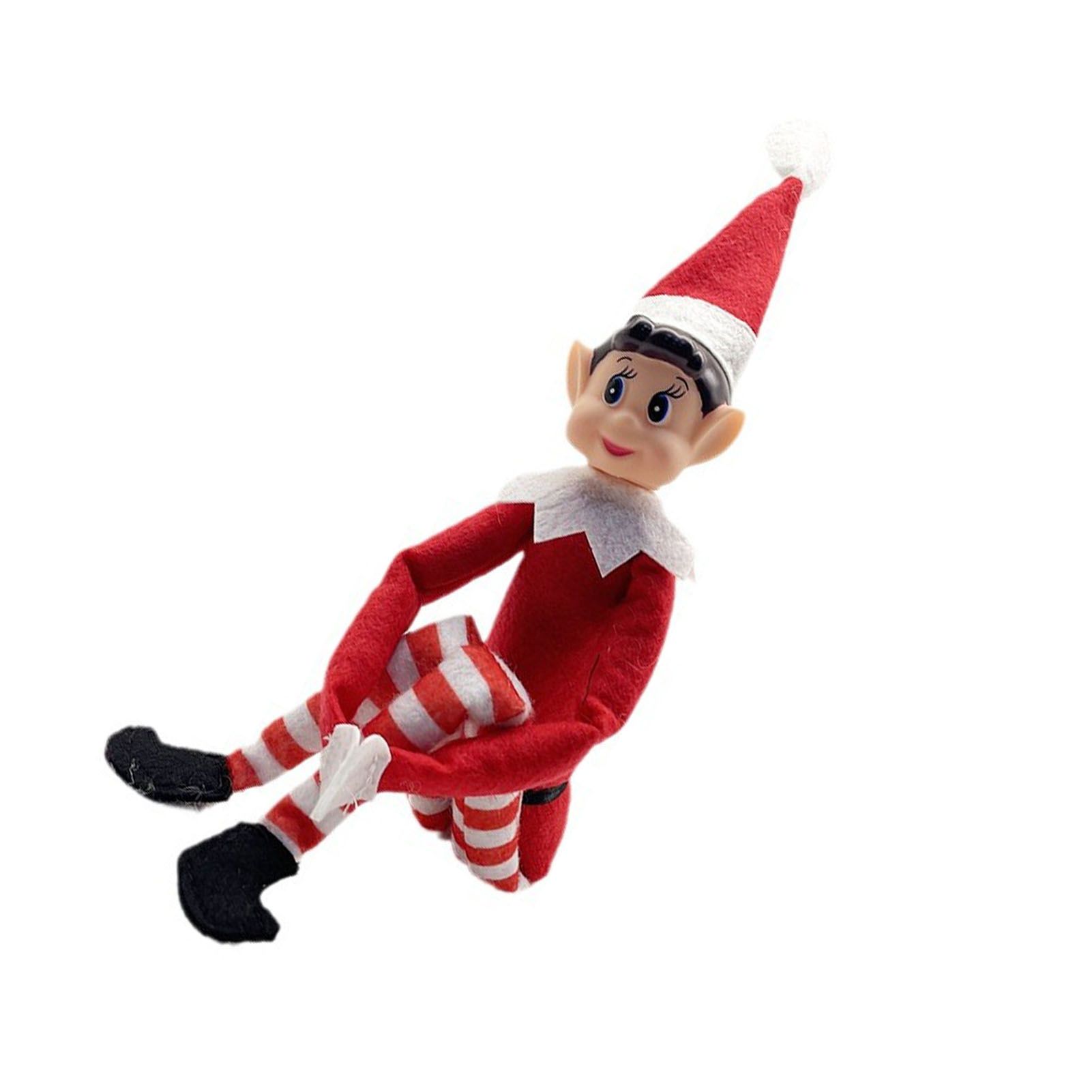 Christmas Long Legged Elf Ornament Red Sitting Elf Ornament Christmas view 8