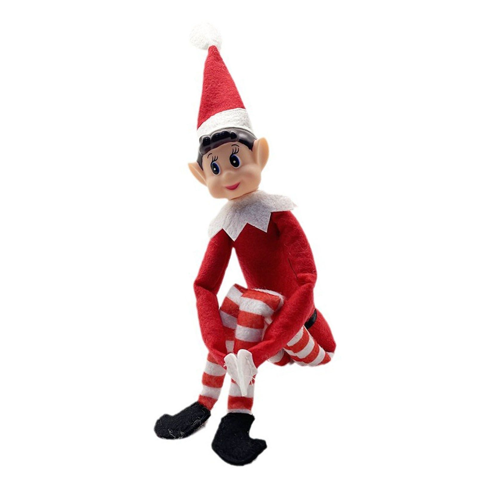 Christmas Long Legged Elf Ornament Red Sitting Elf Ornament Christmas view 9