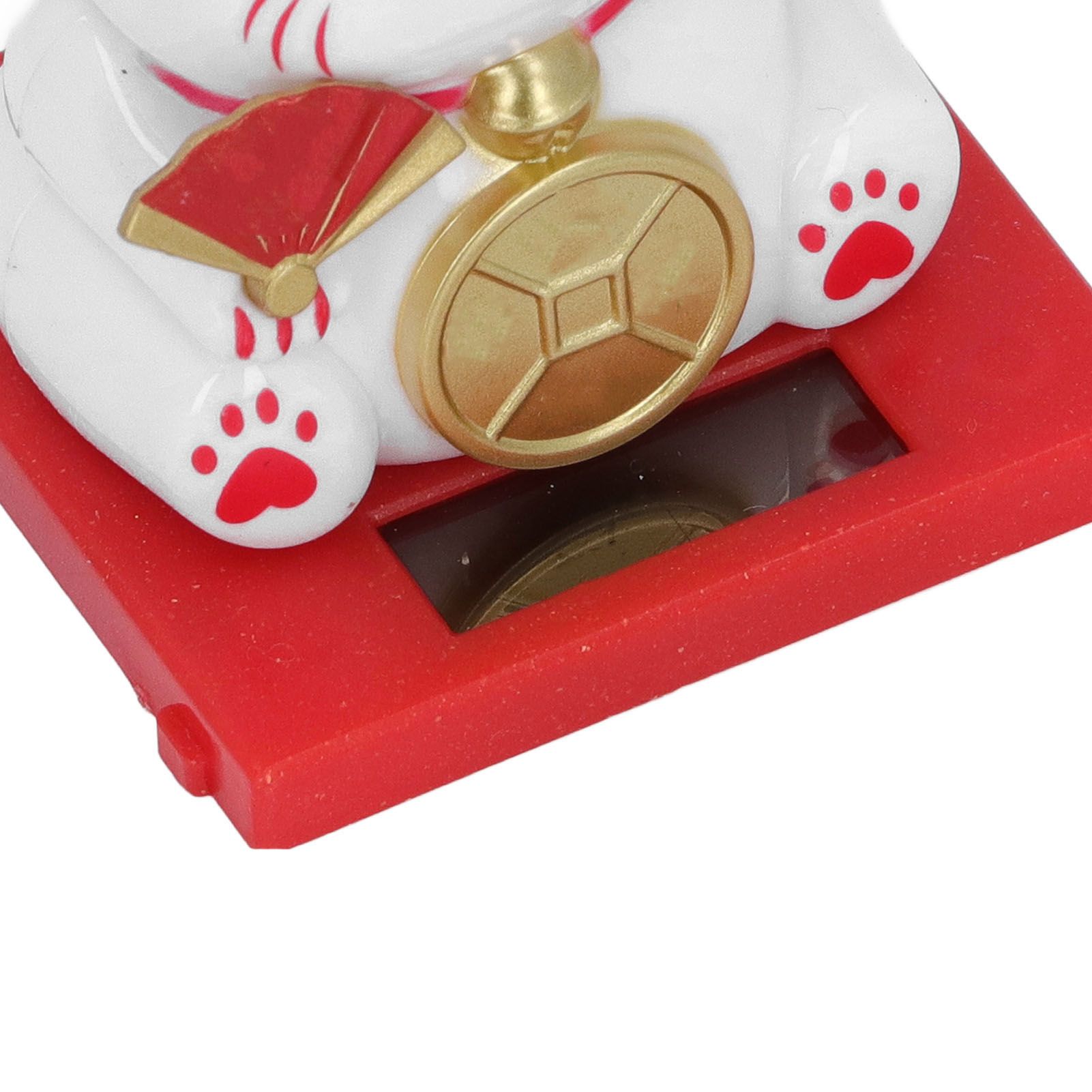 2inch Solar Fortune Cat with Clear Box Solar Powered Lucky Cat Waving Arm Set view 5