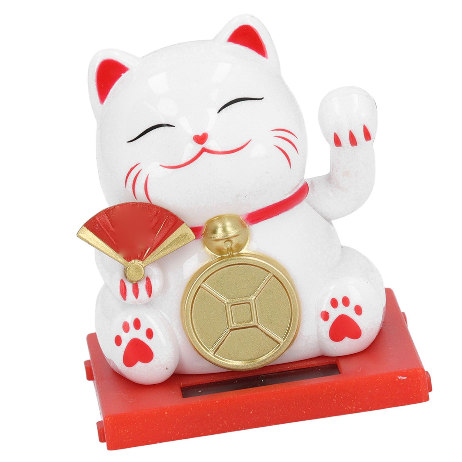 2inch Solar Fortune Cat with Clear Box Solar Powered Lucky Cat Waving Arm Set view 9
