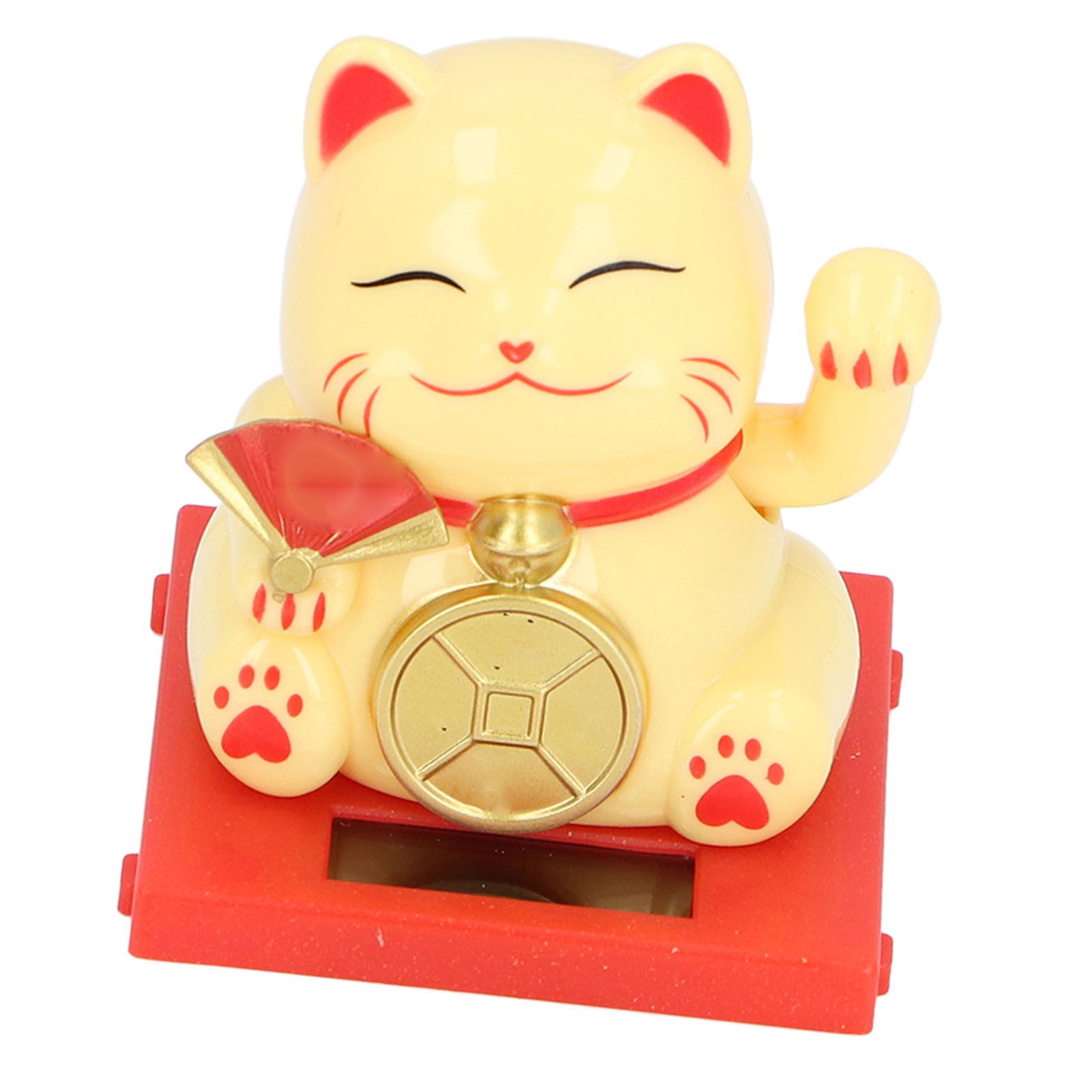 2inch Solar Fortune Cat with Clear Box Solar Powered Lucky Cat Waving Arm Set — image 1