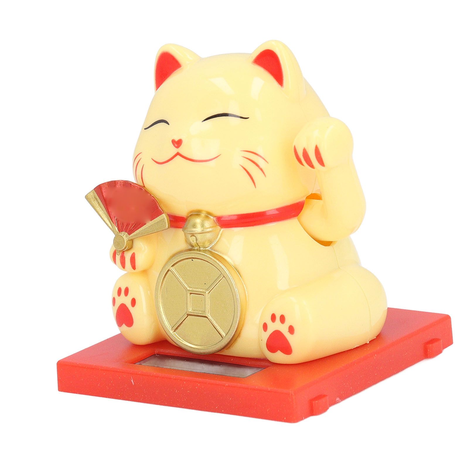 2inch Solar Fortune Cat with Clear Box Solar Powered Lucky Cat Waving Arm Set view 4