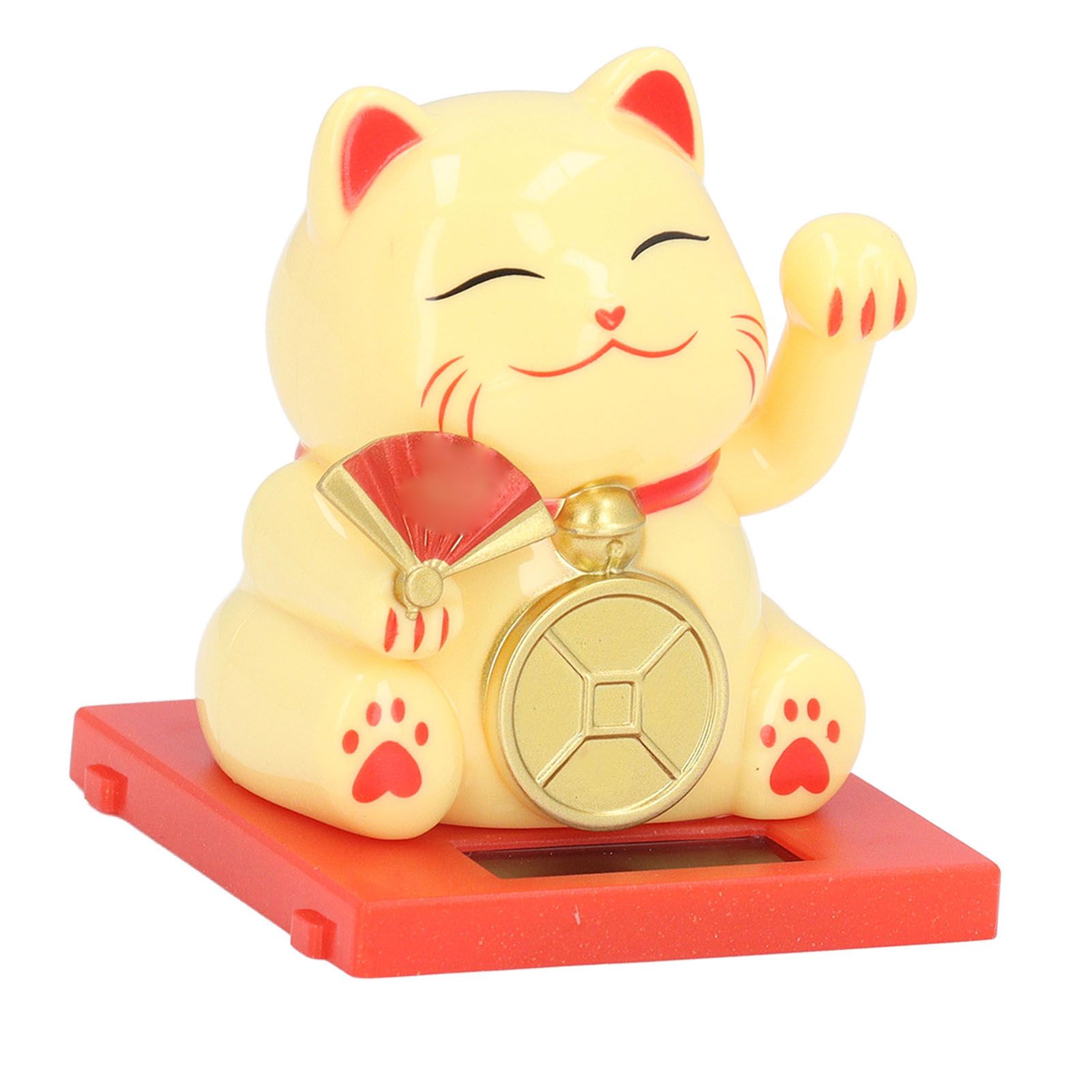 2inch Solar Fortune Cat with Clear Box Solar Powered Lucky Cat Waving Arm Set view 6