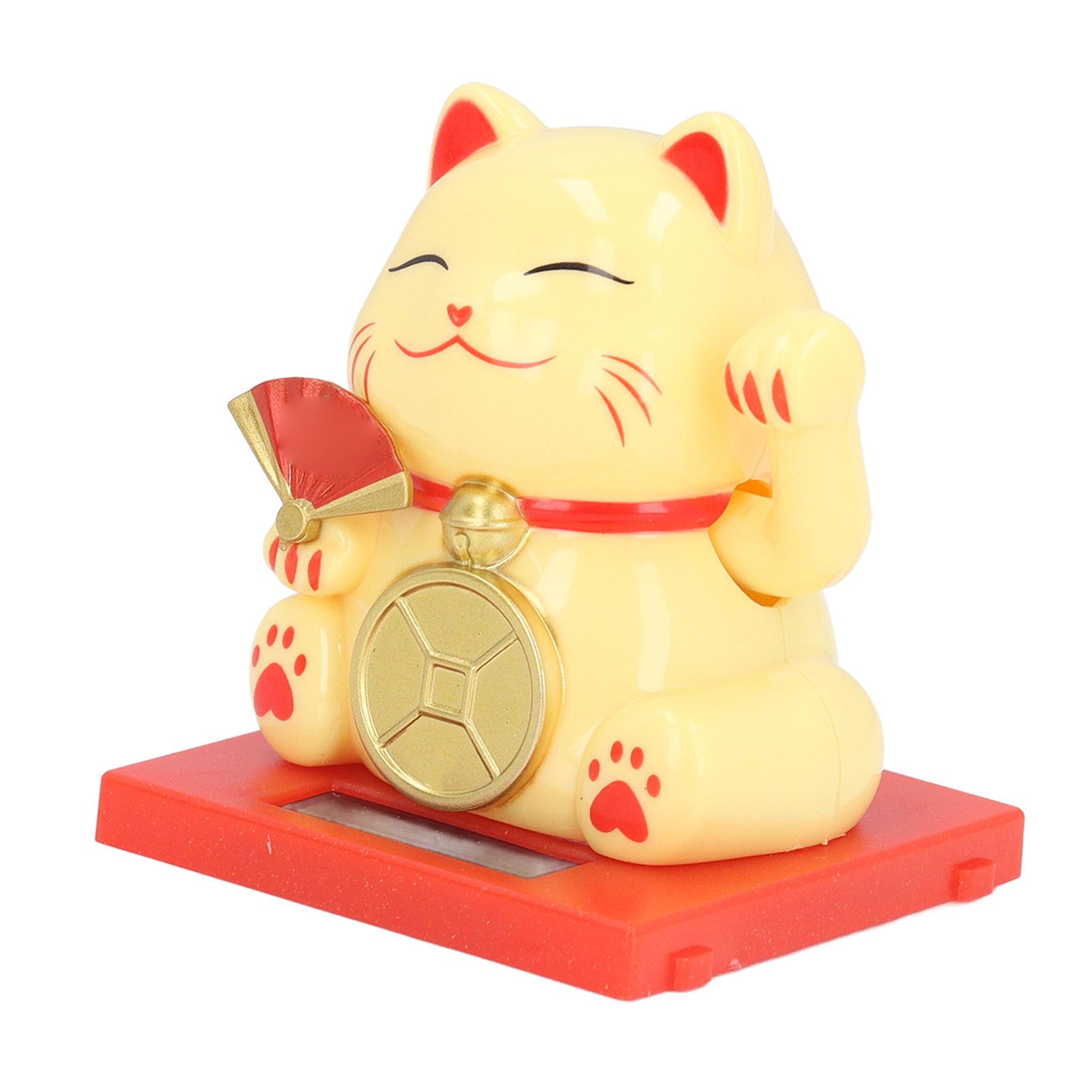 2inch Solar Fortune Cat with Clear Box Solar Powered Lucky Cat Waving Arm Set view 8