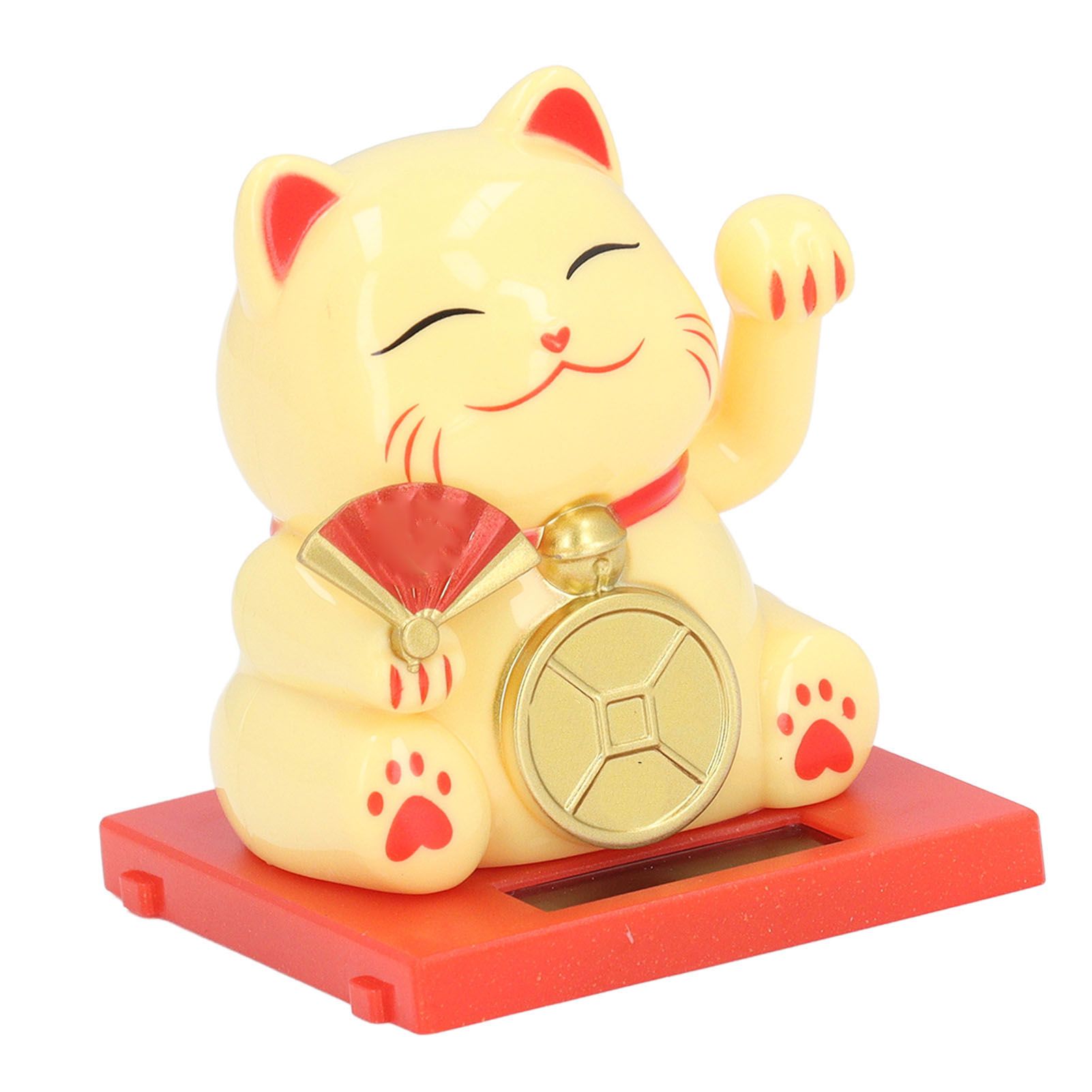2inch Solar Fortune Cat with Clear Box Solar Powered Lucky Cat Waving Arm Set view 9