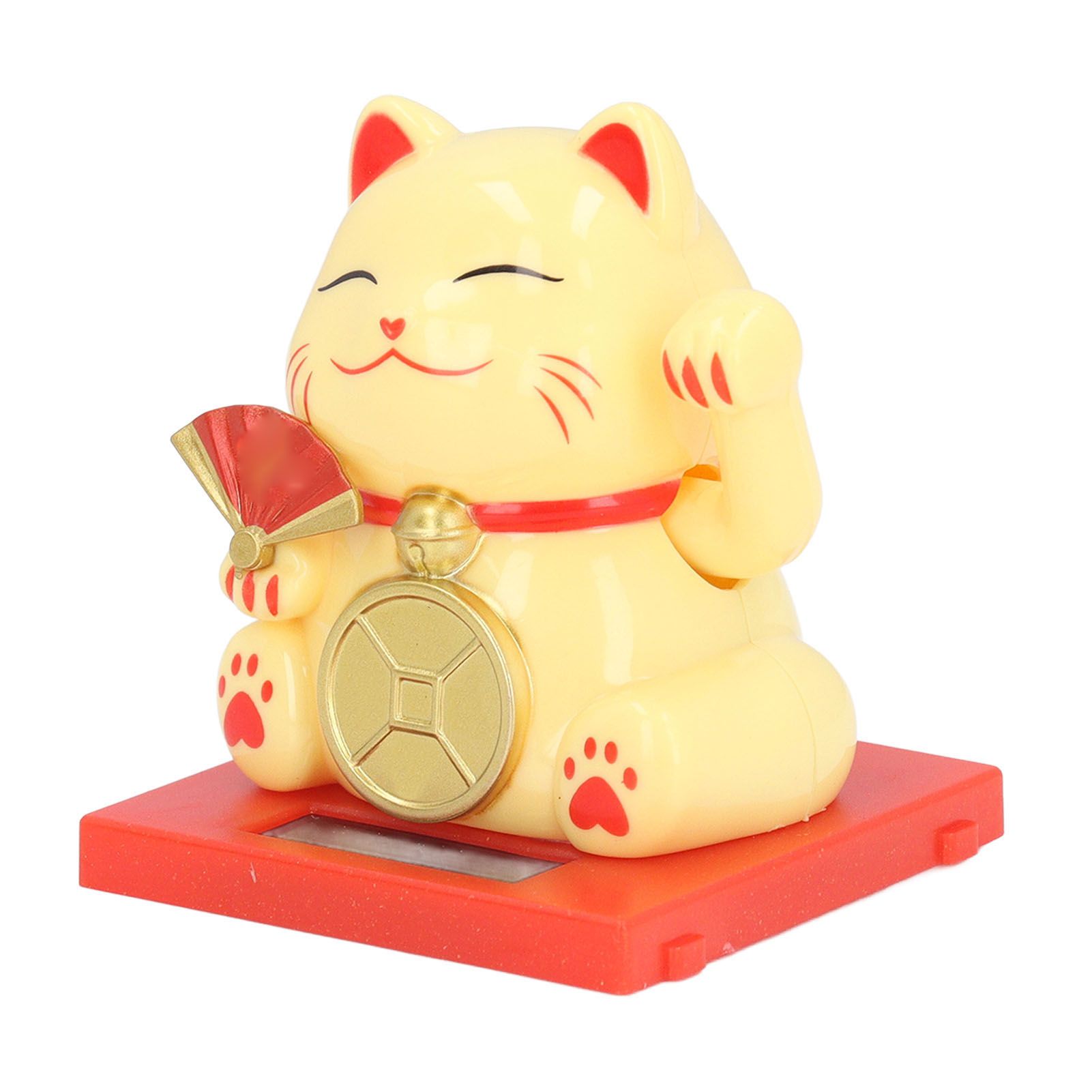 2inch Solar Fortune Cat with Clear Box Solar Powered Lucky Cat Waving Arm Set view 12