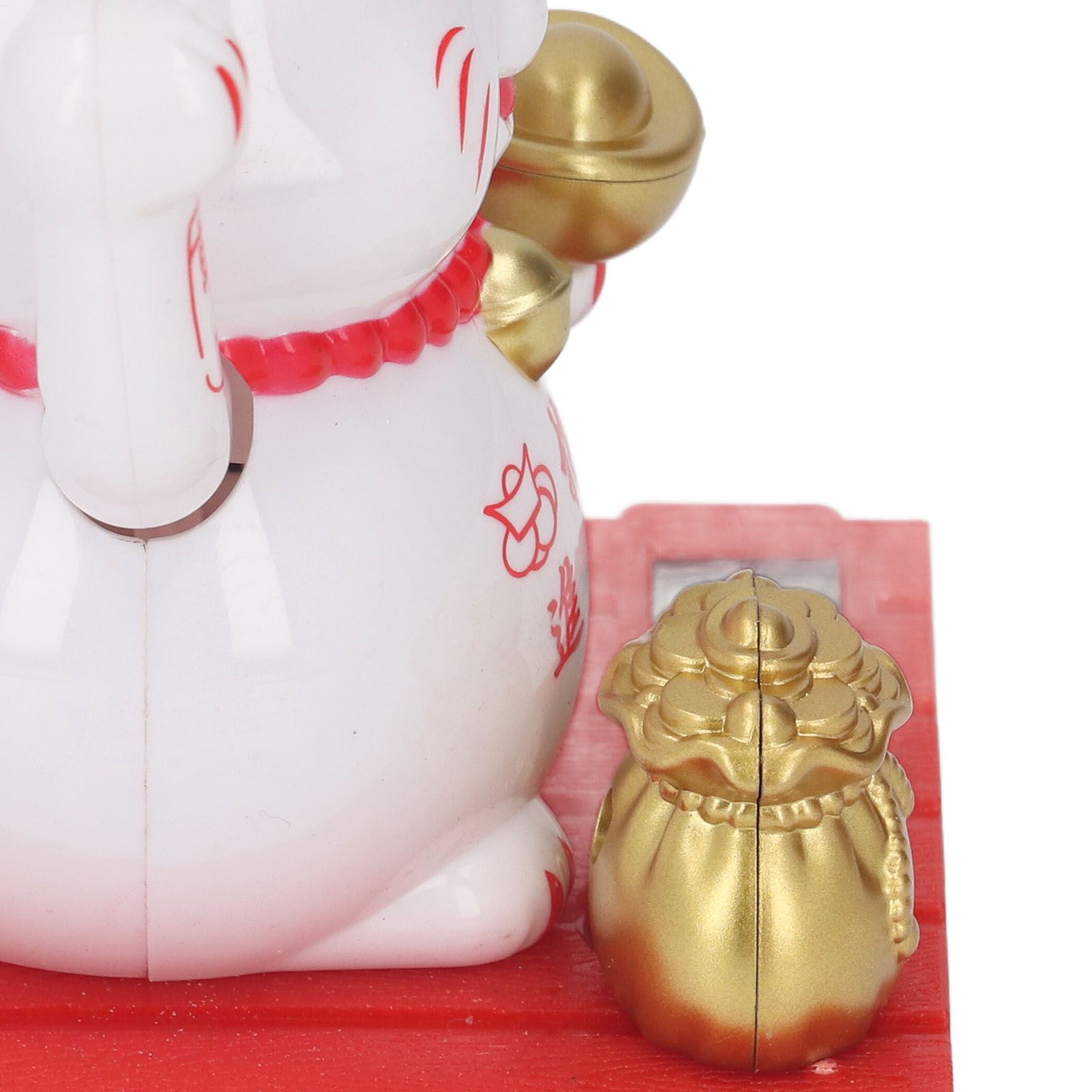 Lucky Cat Waving Arm Vivid Lovely Chinese Cat Solar Fortune Cat Statue view 7