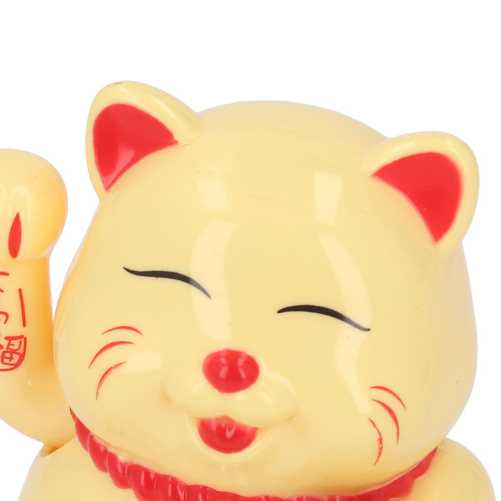 Lucky Cat Waving Arm Vivid Lovely Chinese Cat Solar Fortune Cat Statue view 5