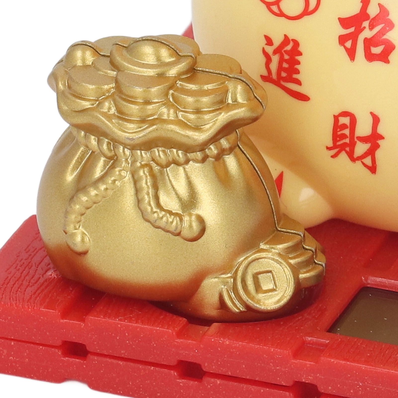 Lucky Cat Waving Arm Vivid Lovely Chinese Cat Solar Fortune Cat Statue view 7