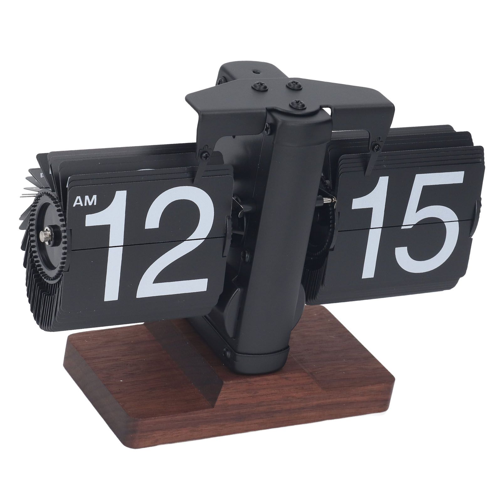Digital Flip Desk Clock 12 Hours Single Sided Battery Powered Retro Mechanical view 12